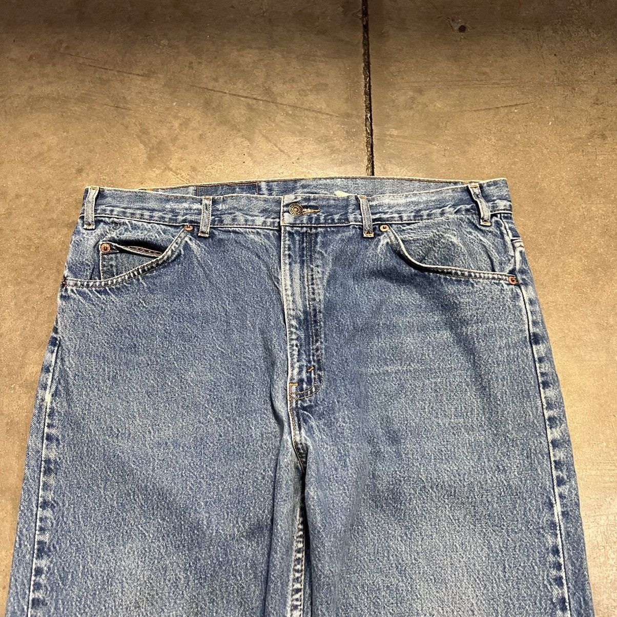 Levi's × Vintage Vintage 90s Levis 550 Orange Tab Denim Jeans Faded Western Size US 40 / EU 56 - 11 Thumbnail