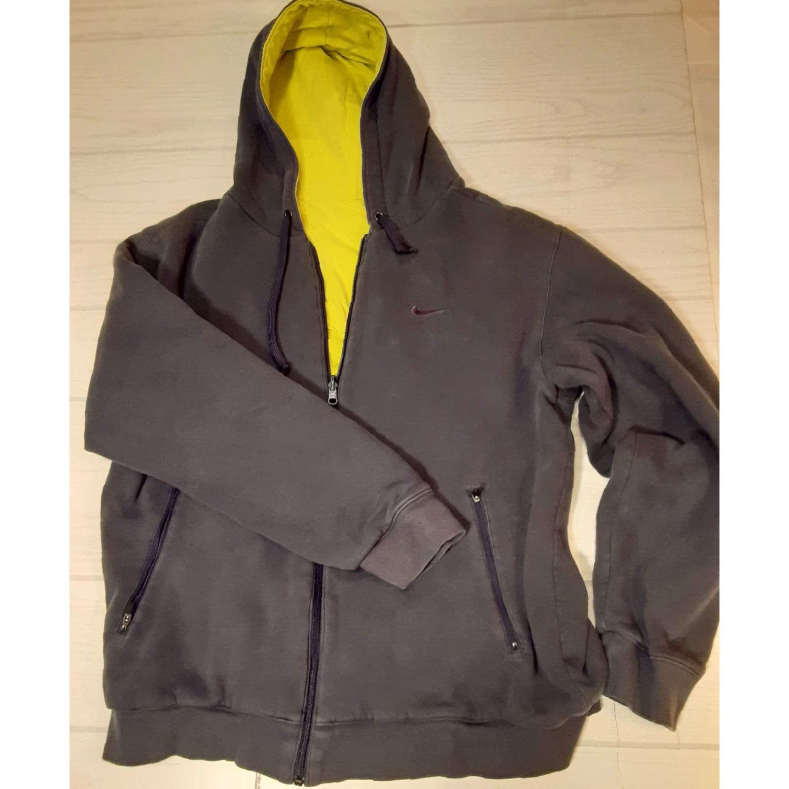 Nike Pre-Owned Nike Reversable Hooded Jacket L Dark Green&Lime Green Men Hooded Outdoor Running & Jogging Size US L / EU 52-54 / 3 - 2 Thumbnail