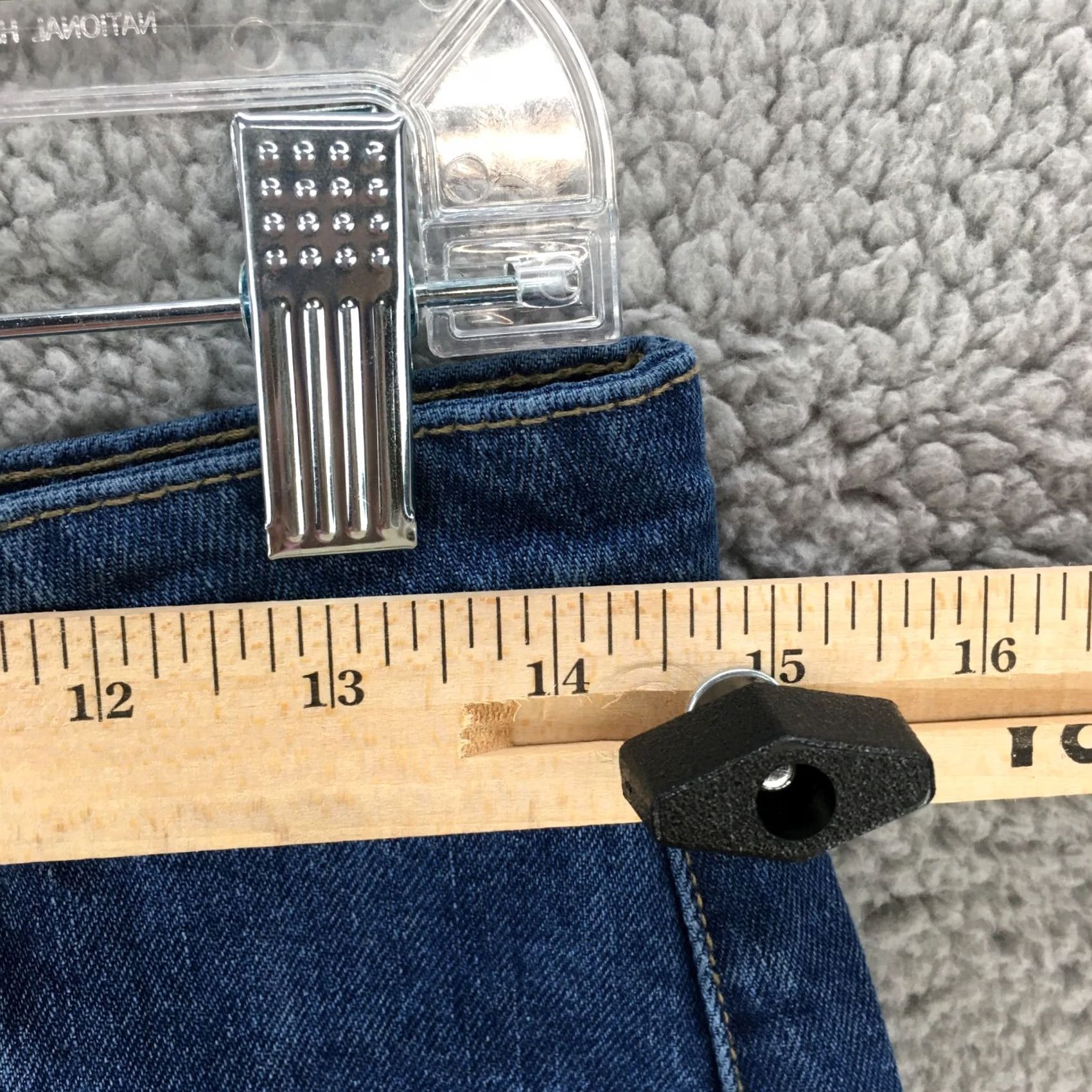 Vintage Aero High Rise Button Fly Mini Skirt Womens 8 Blue Denim Medium Wash Flat Front Size 30" / US 8 / IT 44 - 3 Thumbnail