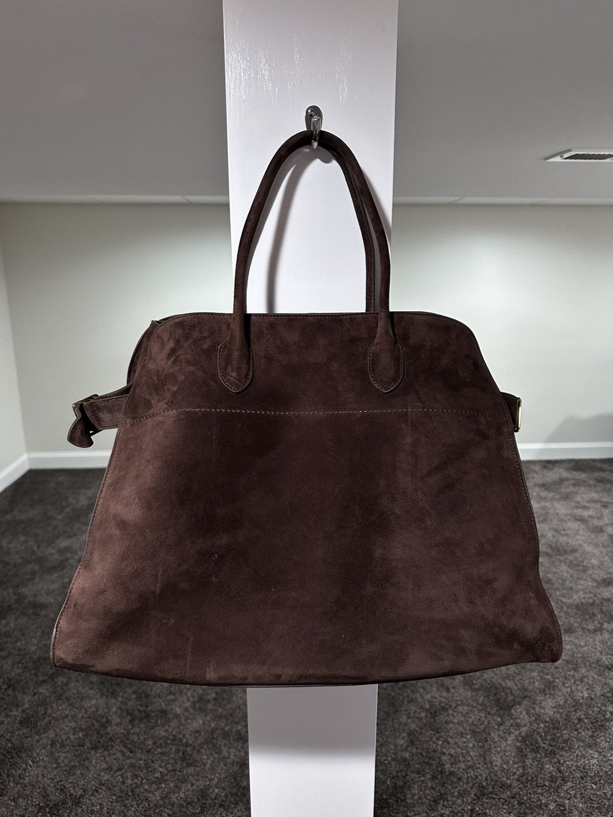 The Row The Row Soft Margaux 17 Brown Suede Leather Top Handle Bag Size ONE SIZE - 18 Thumbnail