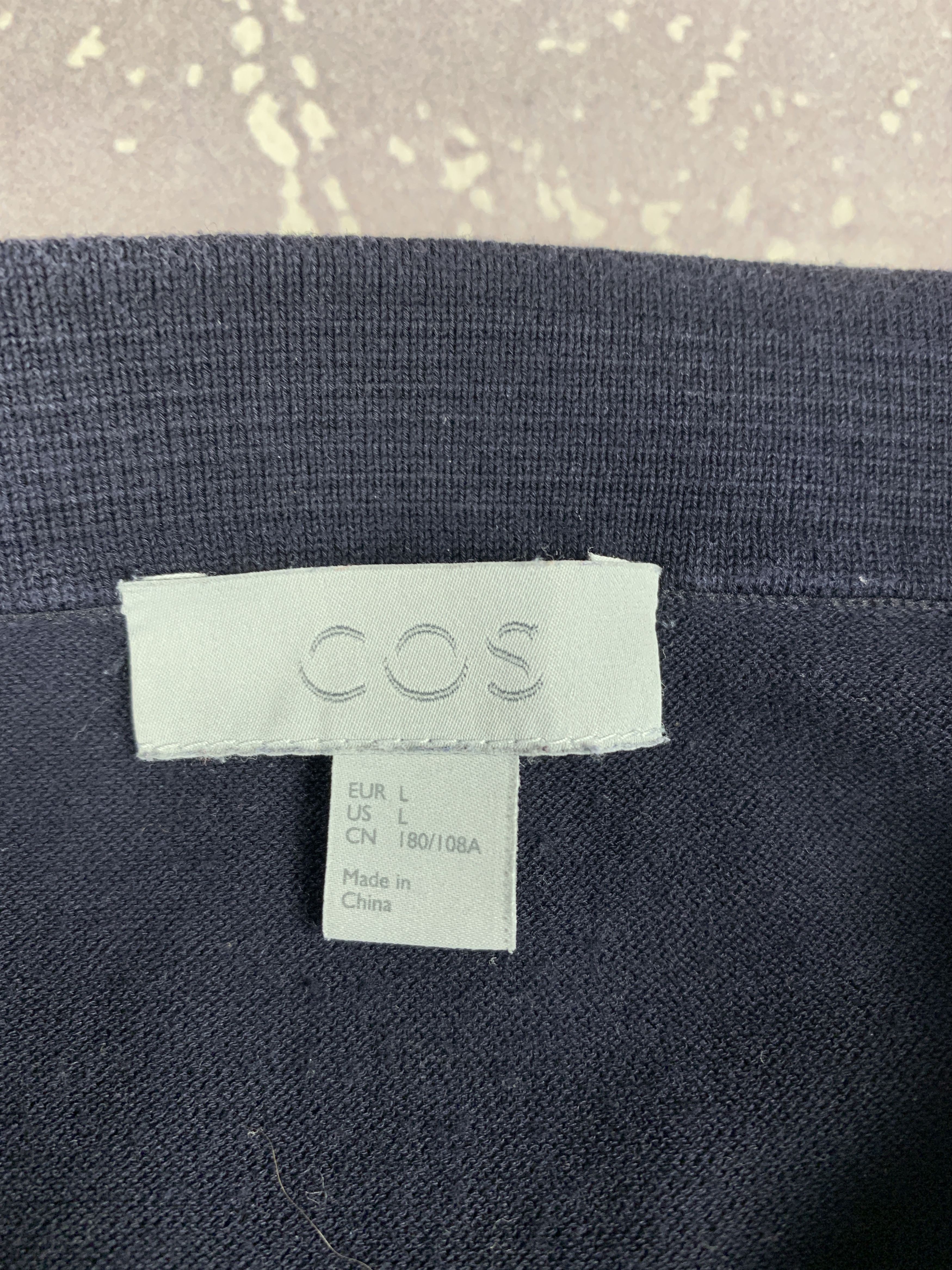 Cos COS Cotton Knit Short Sleeve Jumper Polo Shirt Size US L / EU 52-54 / 3 - 6 Thumbnail