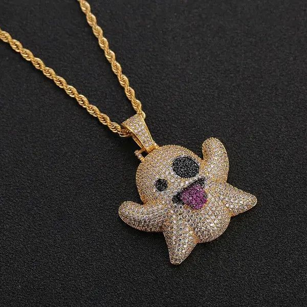 Jewelry × Vintage Iced Out Ghost of Grimace Necklace Size ONE SIZE - 3 Thumbnail