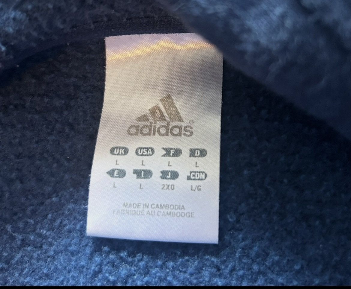 Adidas Y2K Navy Adidas Athletics Hoodie Size US L / EU 52-54 / 3 - 3 Thumbnail
