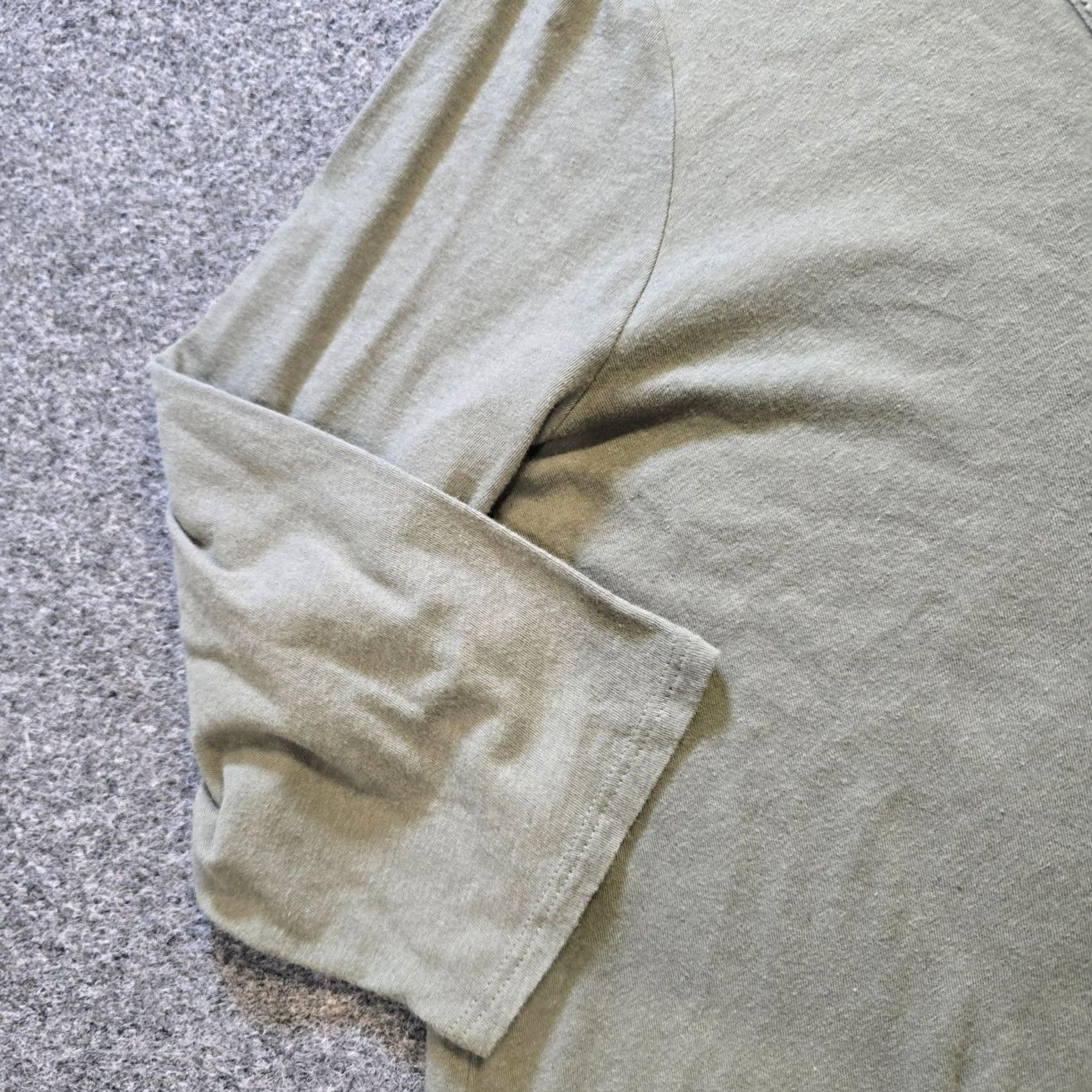 J. Jill J Jill Top Women XL Green Linen Blend Tunic 3/4 Sleeve V-Neck Stretch Casual Capsule Blouse Shirt Womens Size XL / US 12-14 / IT 48-50 - 3 Thumbnail