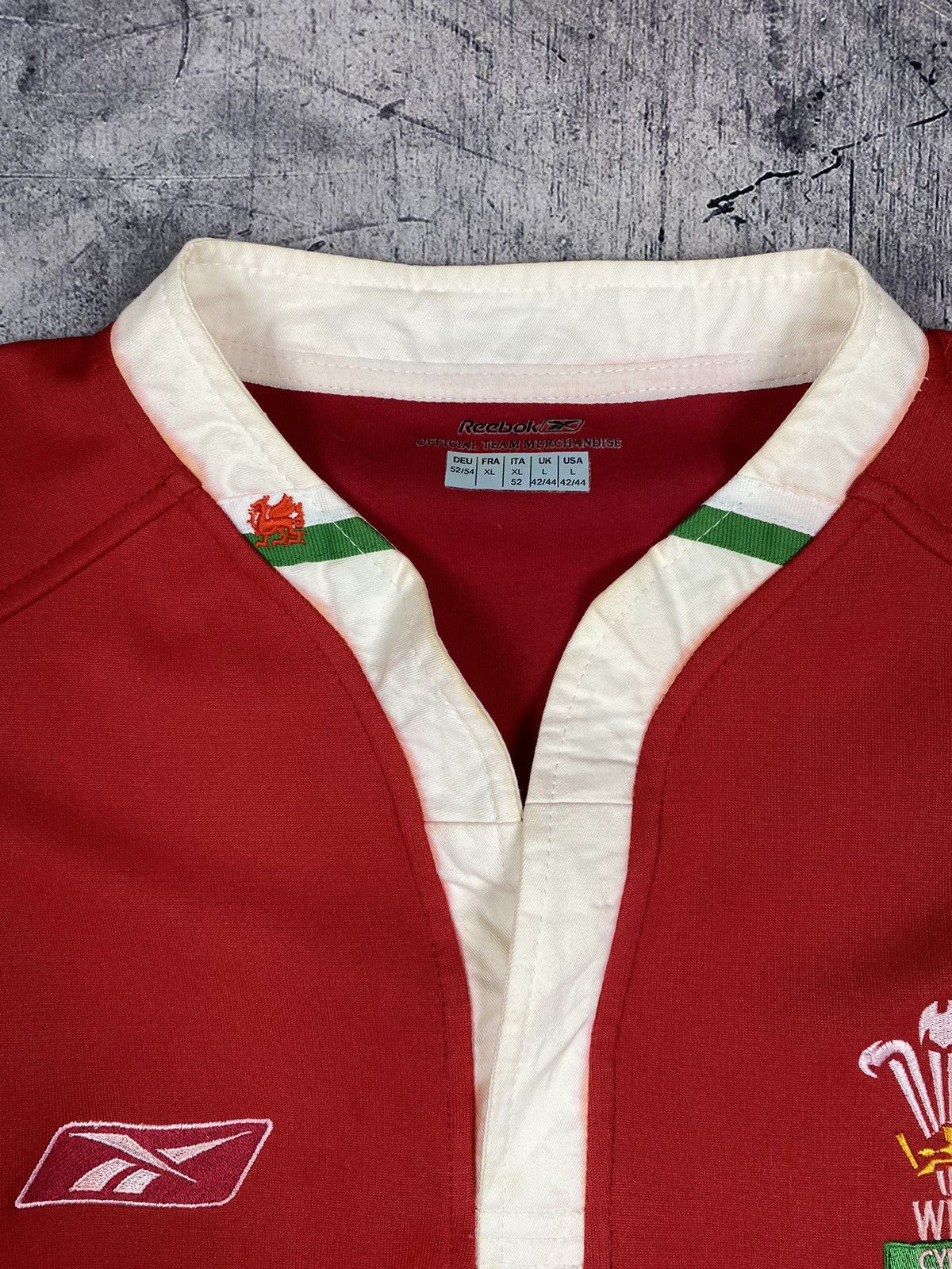 Reebok × Vintage Vintage Reebok Wales Brains W.R.U Rugby Jersey Shirt Size US XL / EU 56 / 4 - 8 Thumbnail