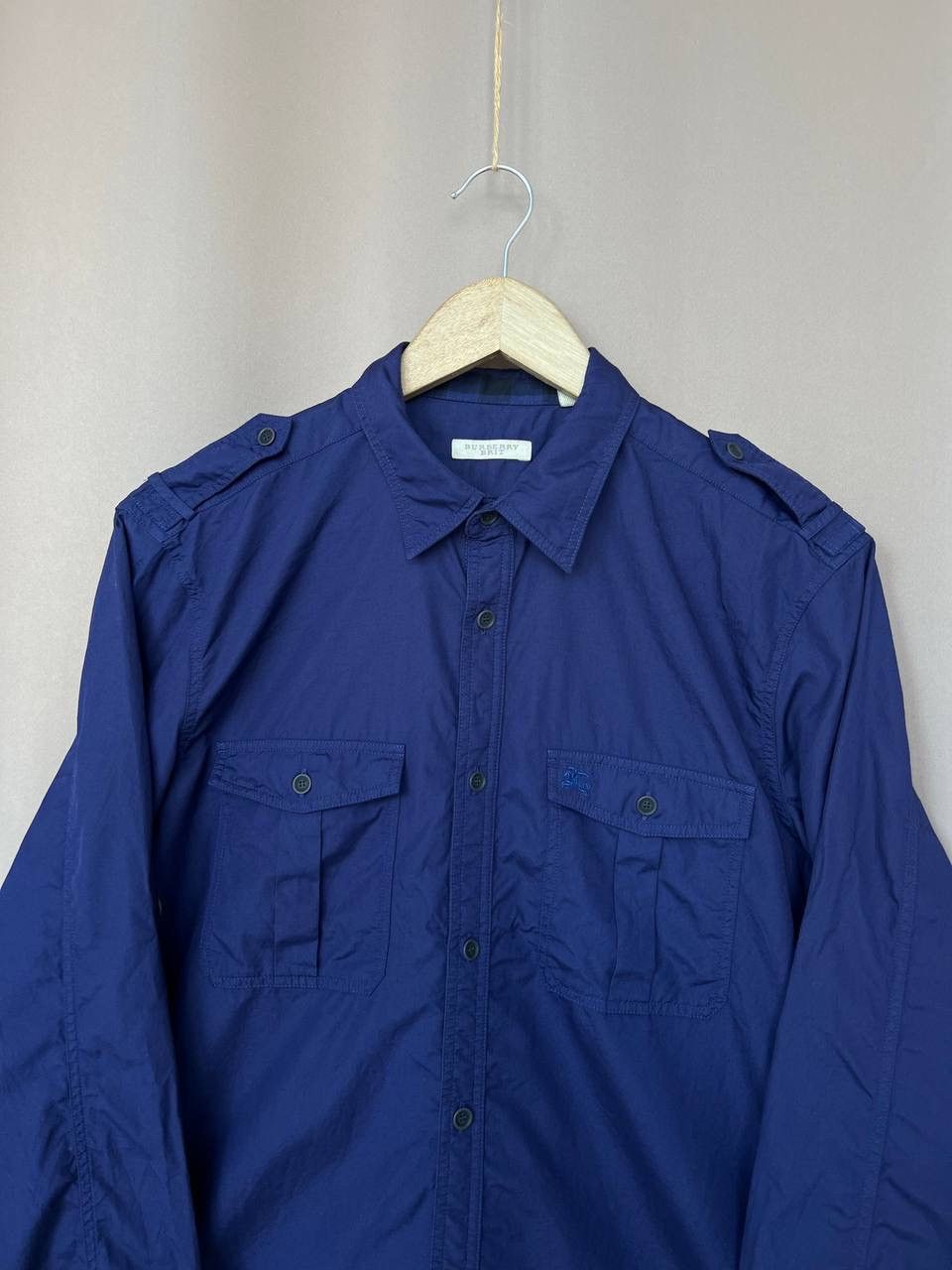 Burberry Burberry Brit Military Button Down Shirt Mens Size M Size US M / EU 48-50 / 2 - 2 Thumbnail
