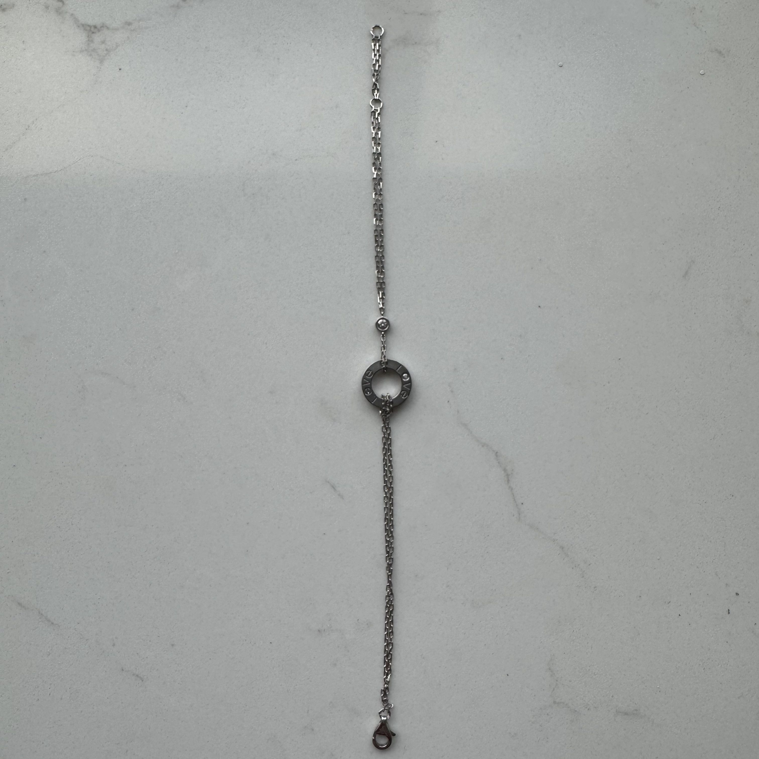 Cartier LOVE BRACELET, ON CHAIN, 2 DIAMONDS Size ONE SIZE - 5 Thumbnail