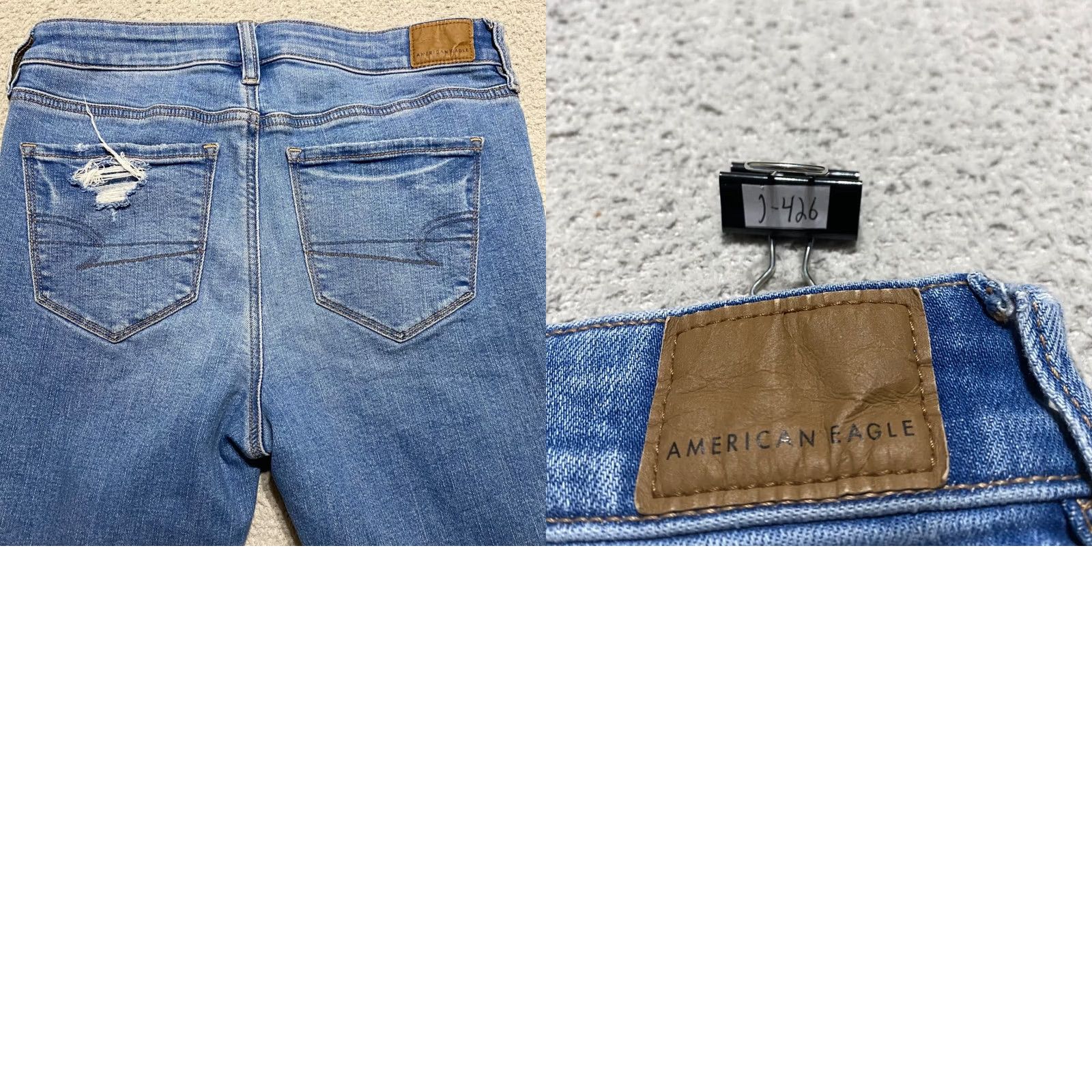 American Eagle Outfitters American Eagle Outfitters Jeans Bootcut 8P Petite Blue Denim High Rise 5-Pocket Stretch Distress Boys Womens Mens (adjusted to fit rules) Size 30" / US 8 / IT 44 - 9 Thumbnail