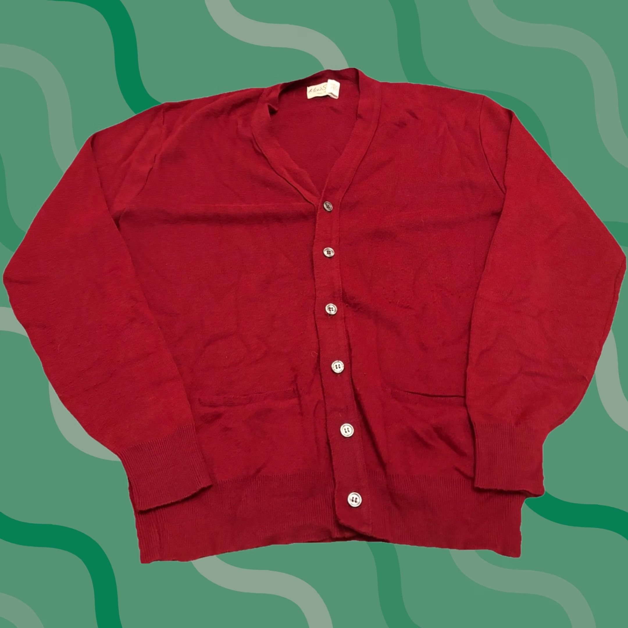 Vintage VINTAGE Cardigan Sweater Mens XL Red Acrylic Golf B3 Mr Roger's Size US XL / EU 56 / 4 - 1 Thumbnail