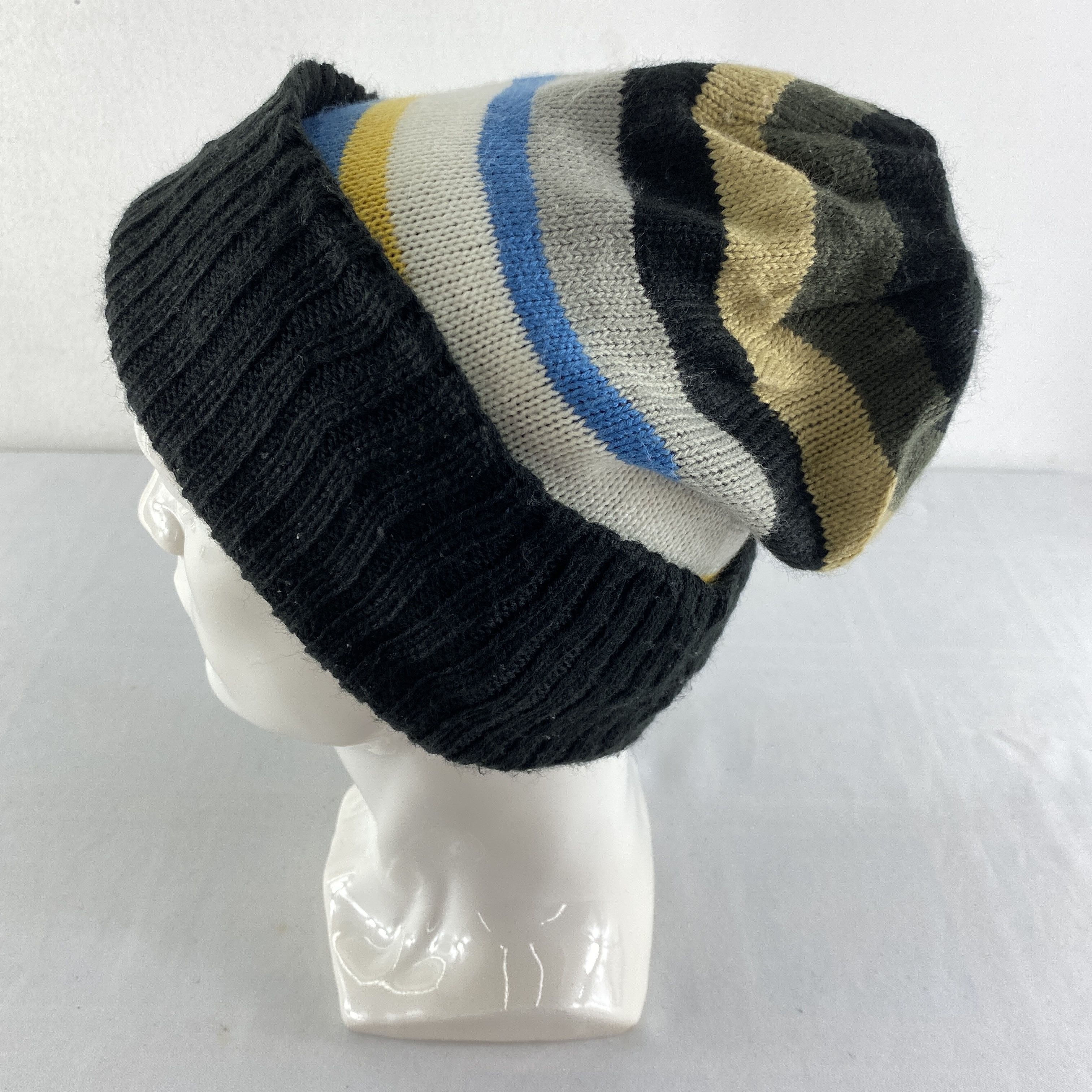 Japanese Brand AWAW by Junko Shimada Stripes Snow Cap Hat Beanie -BN642 Size ONE SIZE - 1 Thumbnail