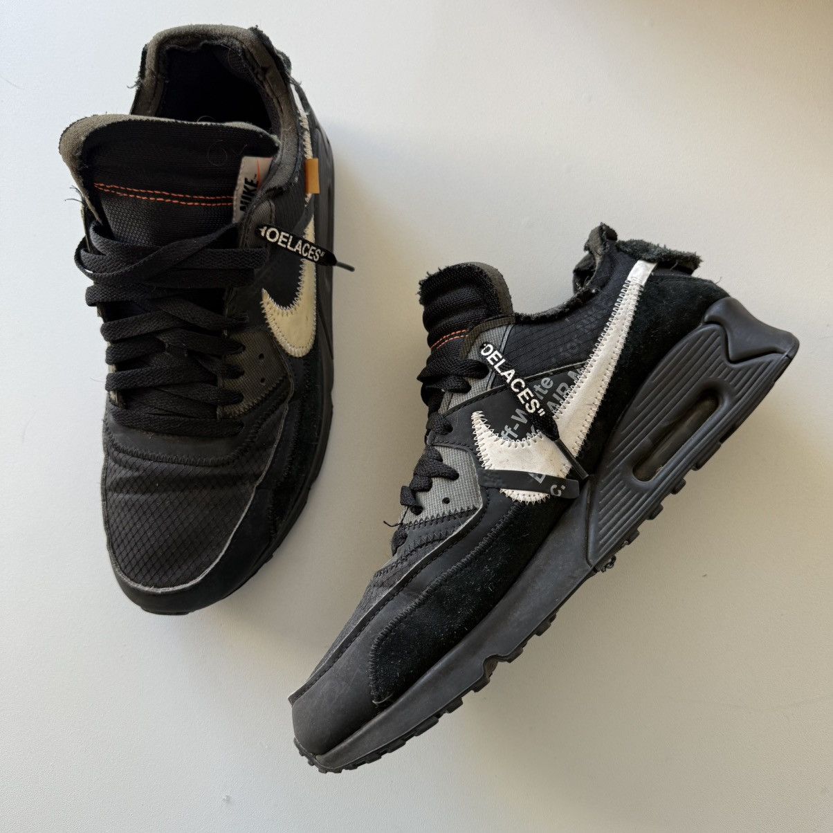 Nike × Off-White 2019 Off White x Nike Air Max 90 Black Size US 10 / EU 43 - 7 Thumbnail
