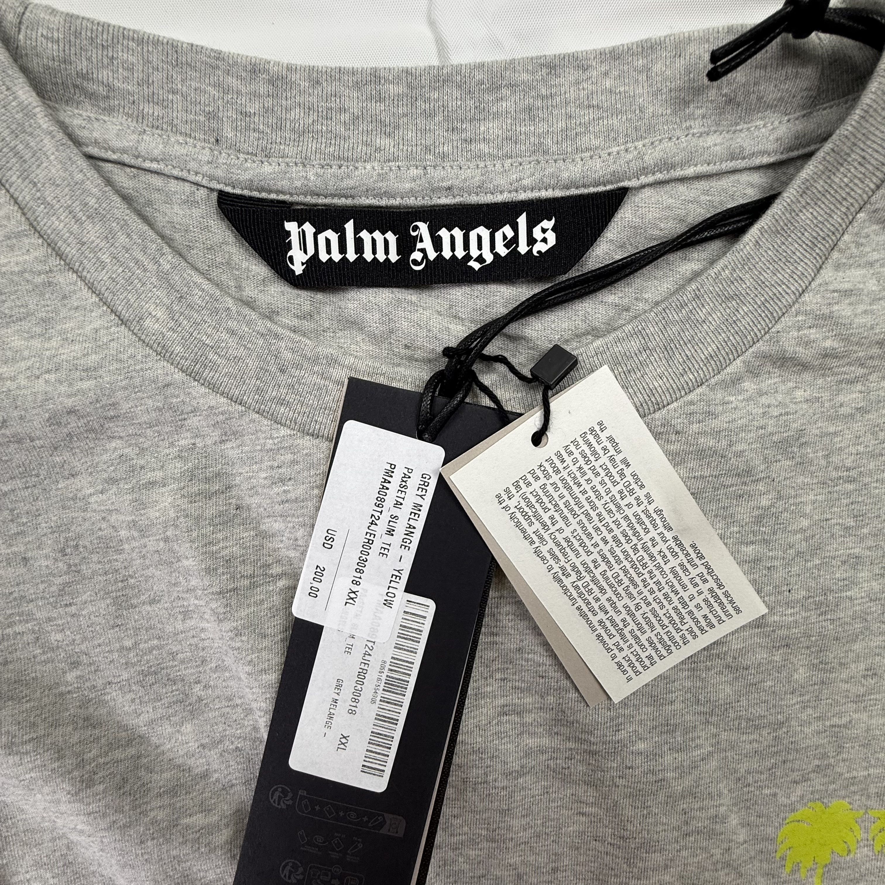 Palm Angels Palm Angels x The Setai Miami Beach Grey Slim Tee XXL Size US XXL / EU 58 / 5 - 3 Thumbnail