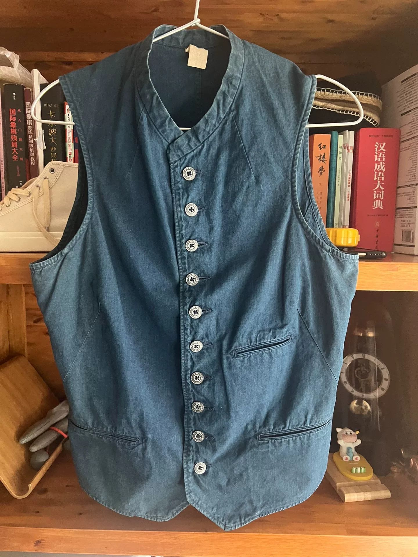 Japanese Brand Denim Vest with Paris Buttons Size M / US 6-8 / IT 42-44 - 1 Thumbnail