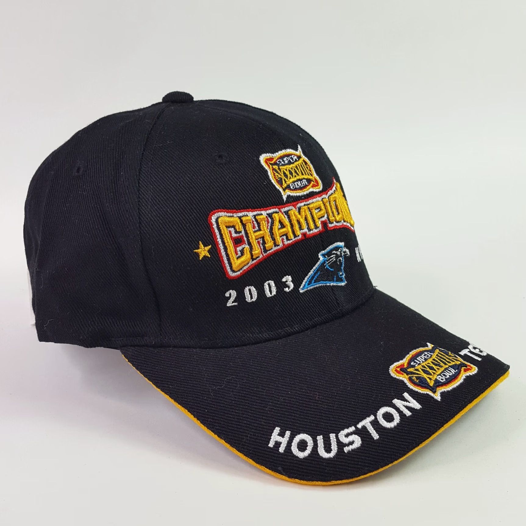 NFL VINTAGE NFL Carolina Panthers Football Snapback Hat Adjustable Black Twill Cap Size US 35 - 5 Thumbnail