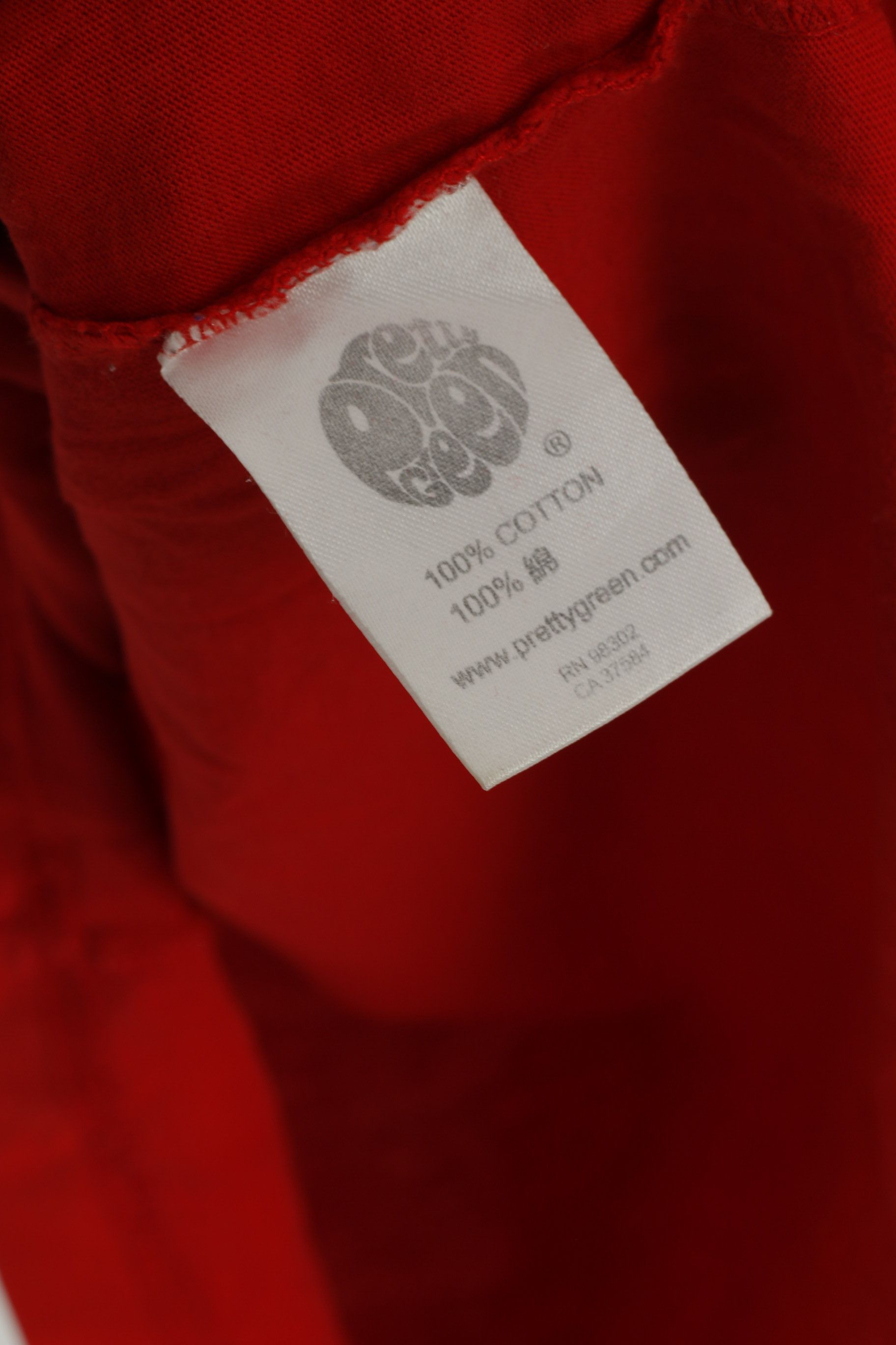 Pretty Green Pretty Green Men M Shirt Red Cotton Graphic 8845 Size US M / EU 48-50 / 2 - 4 Thumbnail