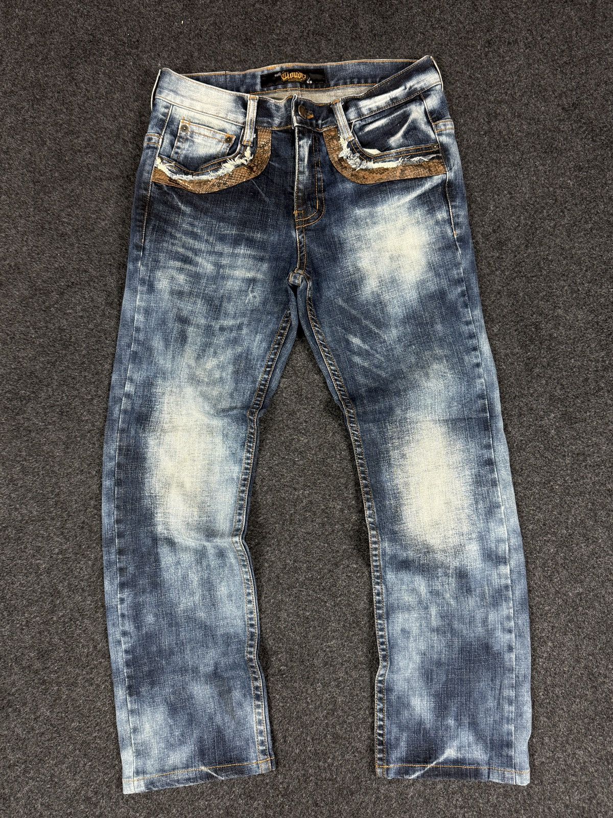Japanese Brand × Vintage Japanese brand CLOUD72 jeans embroidery cross cemetery jeans Size US 32 / EU 48 - 1 Thumbnail