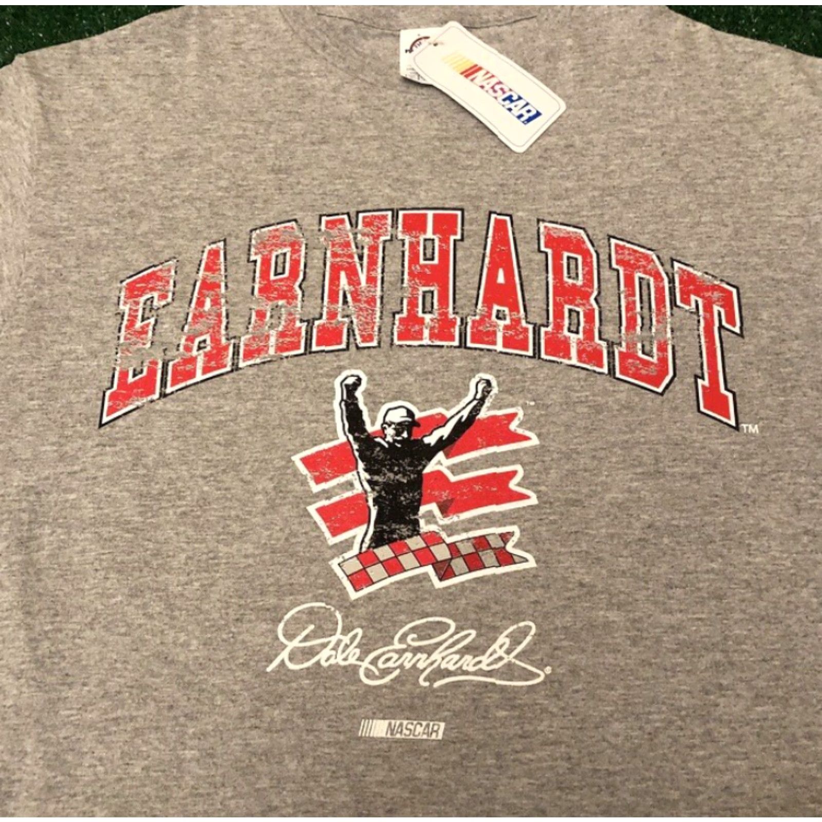 NASCAR VINTAGE 90s Y2k Nascar Dale Earnhardt Shirt Mens L Gray New with Tags | Nascar Shirt Mens L 90s Vintage T-Shirt Size US L / EU 52-54 / 3 - 3 Thumbnail