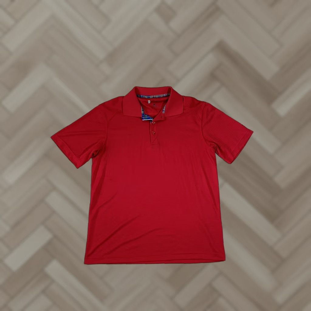 Vintage St. Andrews of Scotland Mens Golf Polo Shirt Red M Medium Short Sleeve Striped Size US M / EU 48-50 / 2 - 1 Thumbnail
