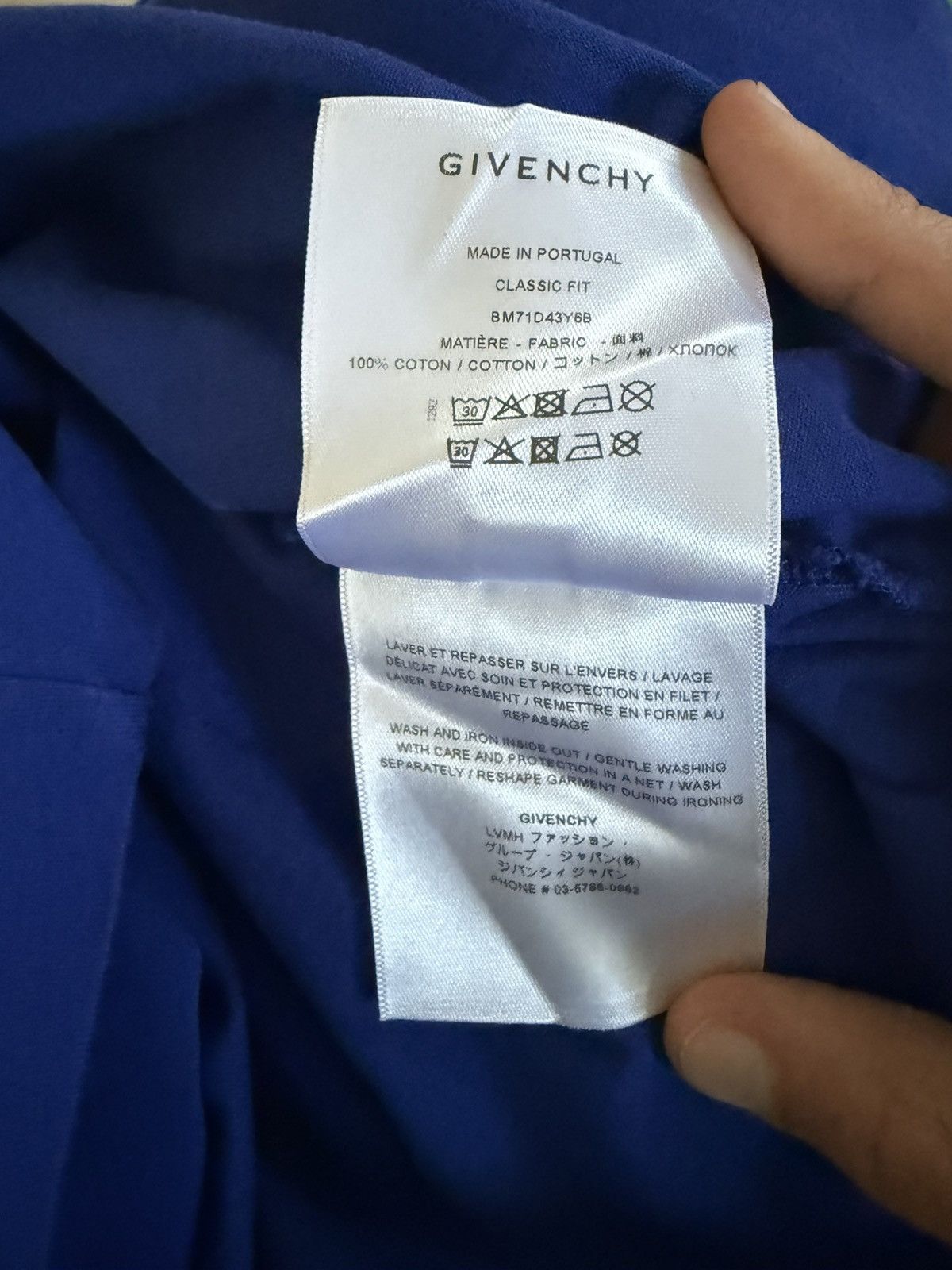 Givenchy Givenchy Blue 4G Peace Shirt Size US L / EU 52-54 / 3 - 7 Thumbnail