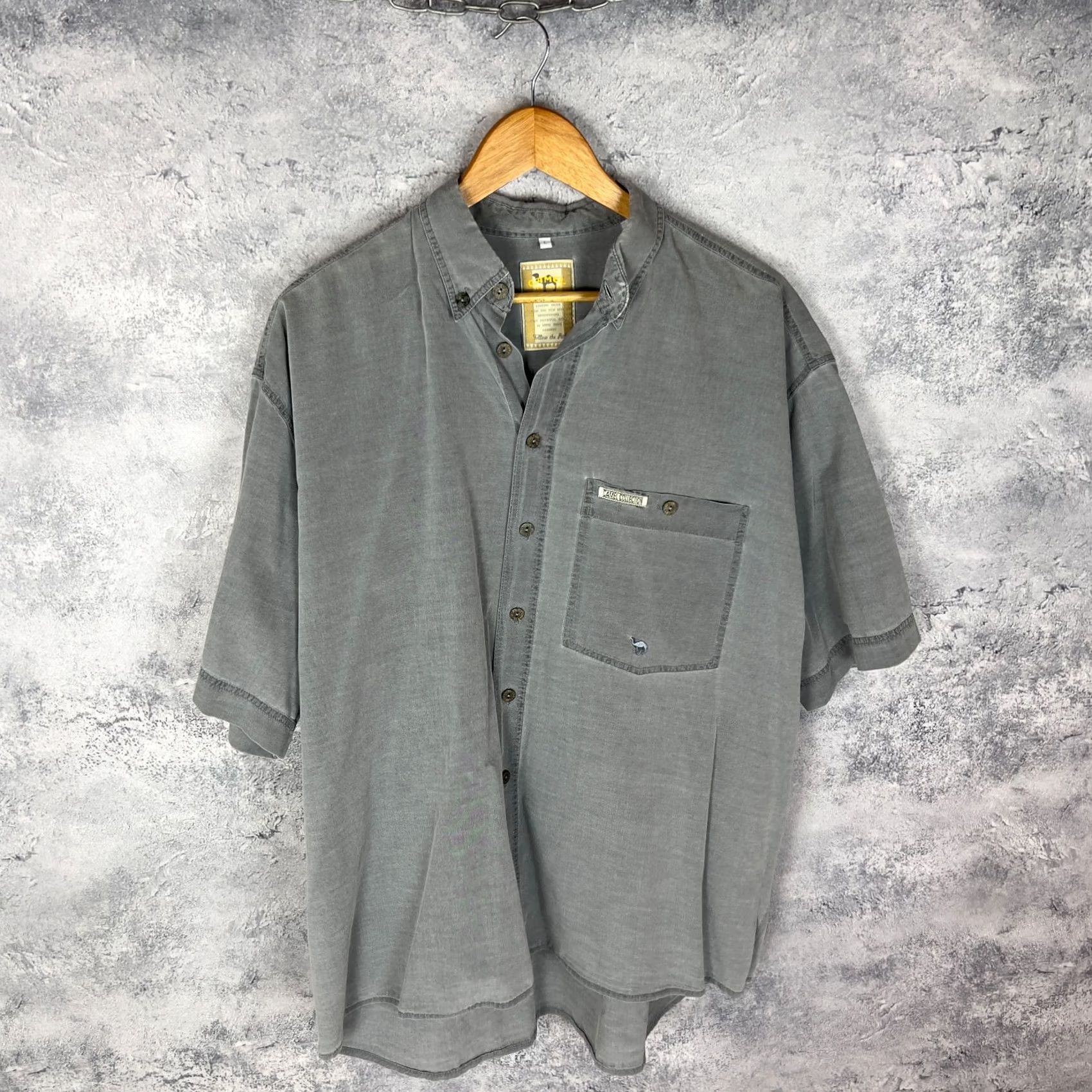 Camel Camel Grey Shirt Men’s L Button-Up Vintage Western Look Size US L / EU 52-54 / 3 - 2 Thumbnail