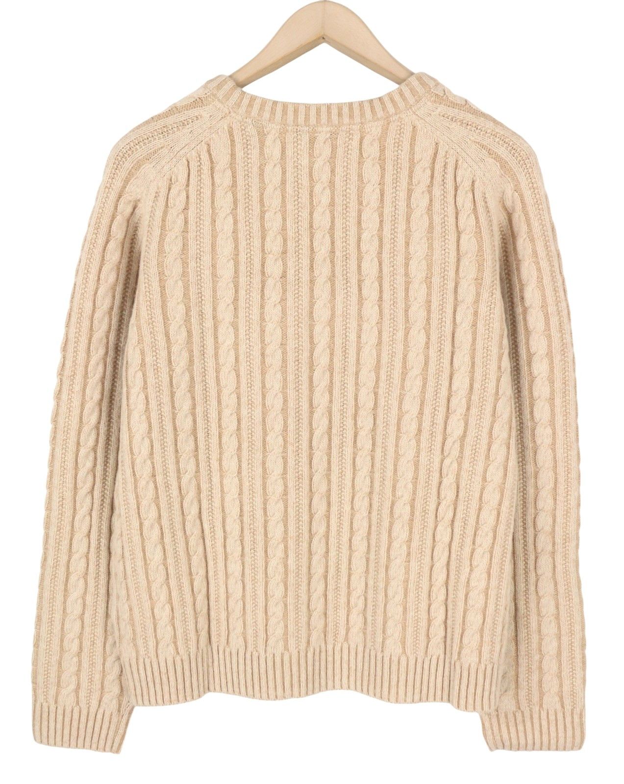 Gant WINTER FADED CABLE CREW 2XL Warm Khaki Wool 88076 Size XXL / US 16-18 / IT 52-54 - 2 Thumbnail
