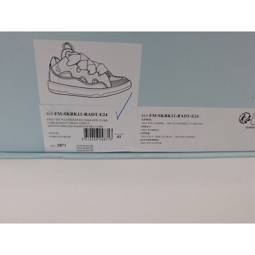 Lanvin o1rshd1 Curb Radiant Spray Effect Sneakers in Venus / Dune Size US 8 / EU 41 - 21 Thumbnail