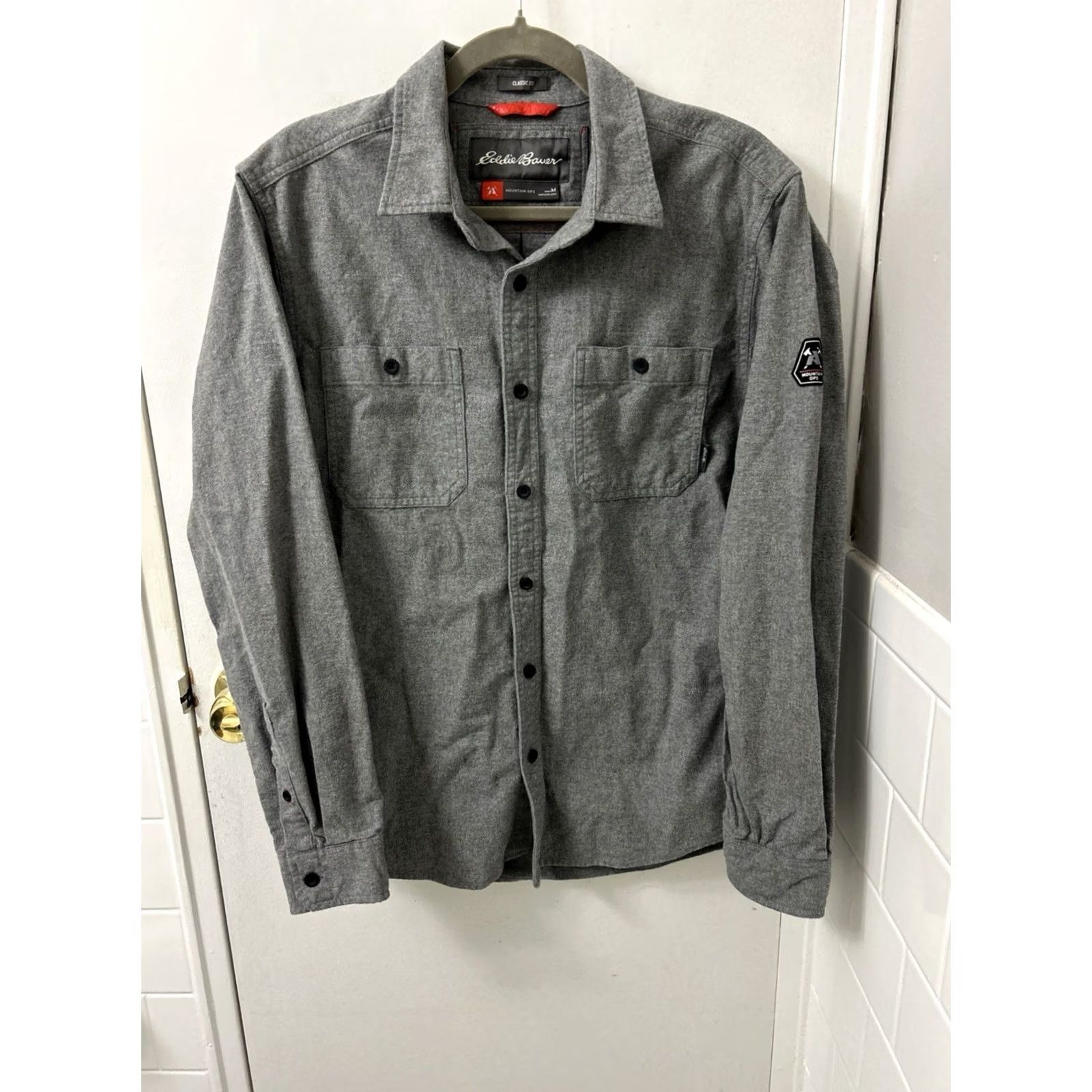 Eddie Bauer Eddie Bauer Mountain Ops Flannel Shirt Mens Medium Gray Classic Fit Button Down Size US M / EU 48-50 / 2 - 2 Thumbnail