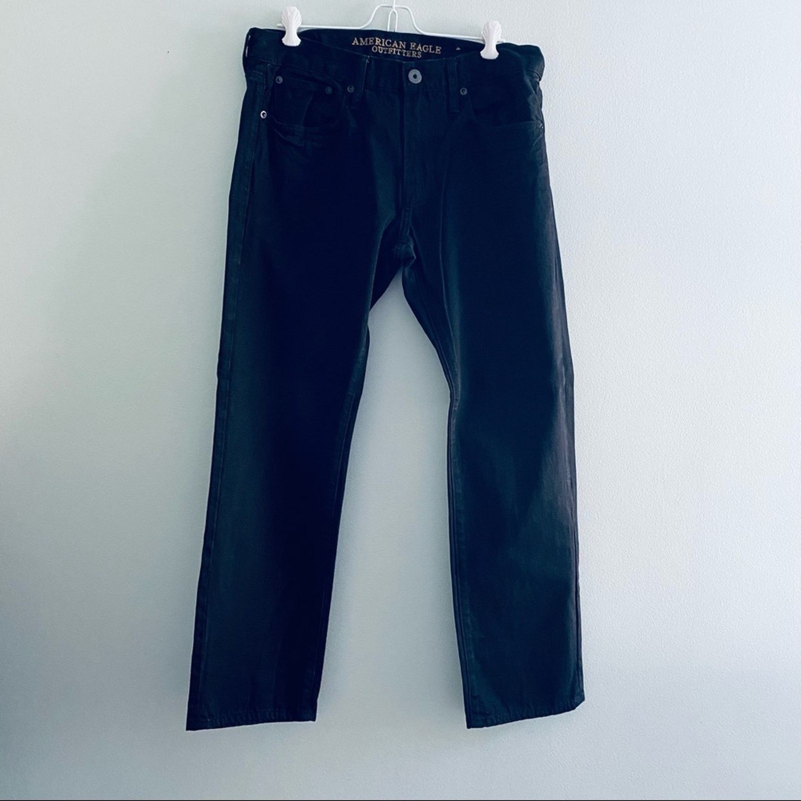 American Eagle Outfitters American Eagle black slim straight jeans Size US 31 - 2 Thumbnail