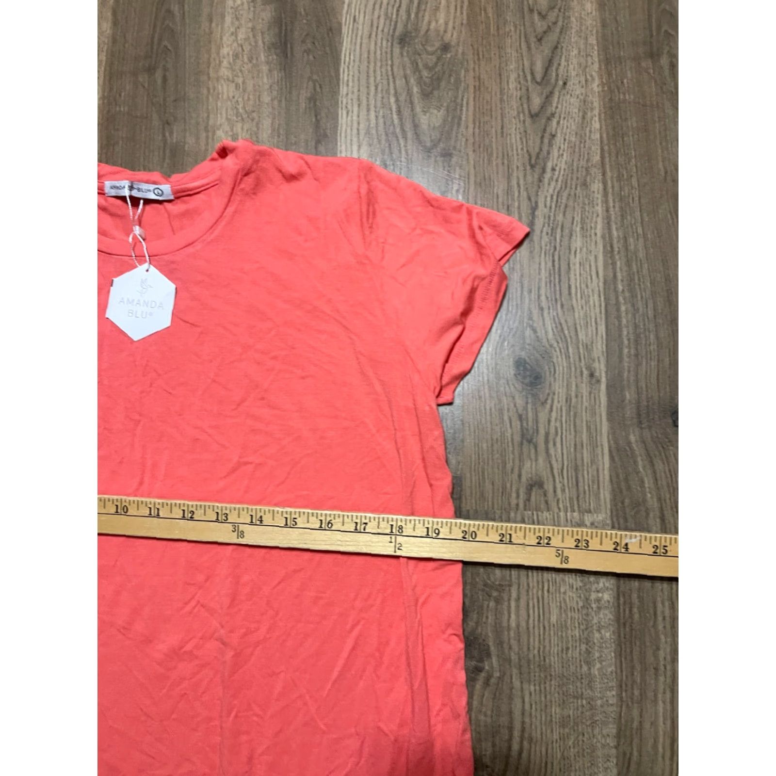 Vintage Amanda Blu Shirt Women's Size Large Orange Short Sleeve NWT Size L / US 10 / IT 46 - 7 Thumbnail