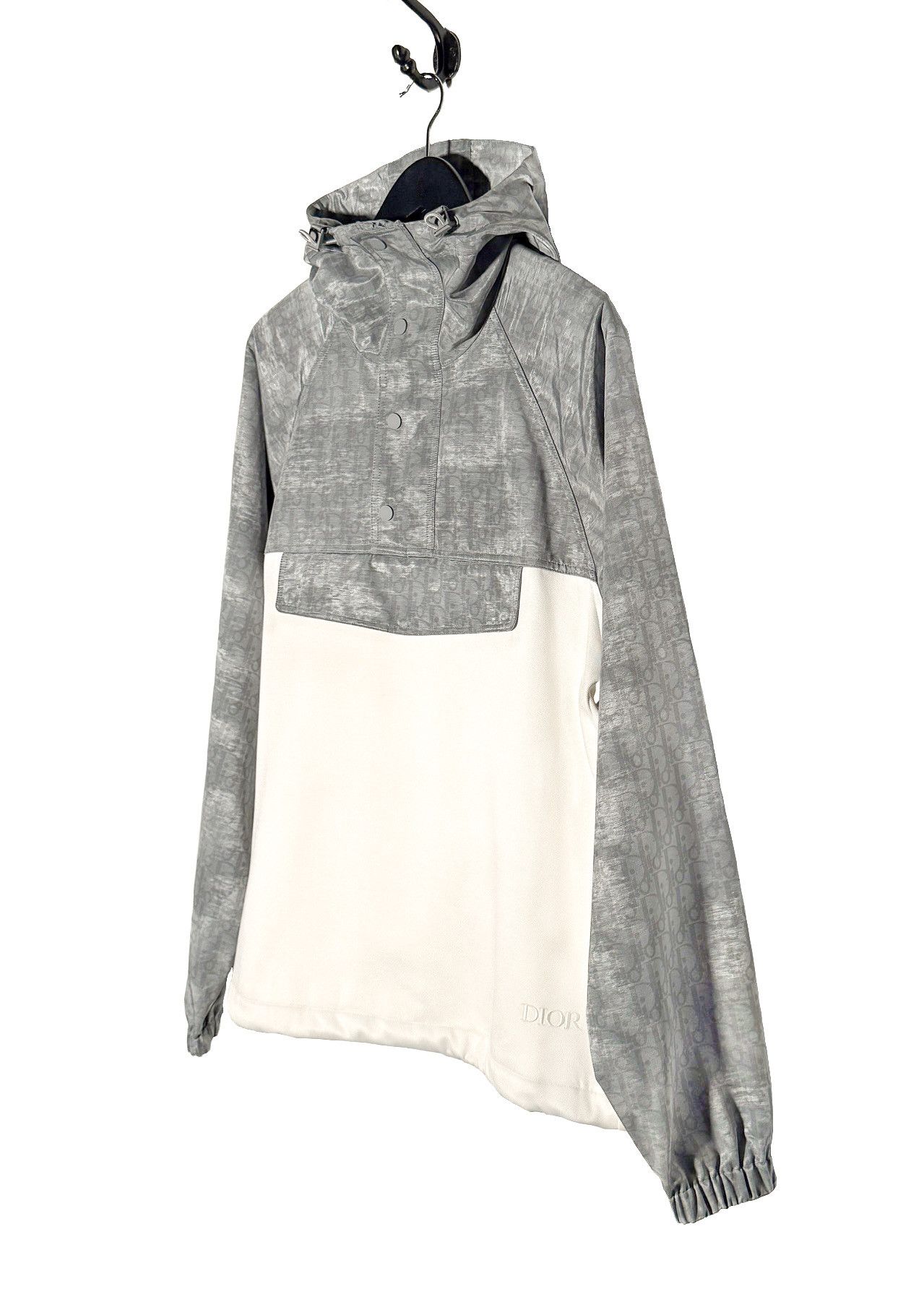 Dior Dior 2021 Grey Oblique Ivory Technical Hooded Anorak Jacket Size US L / EU 52-54 / 3 - 2 Thumbnail