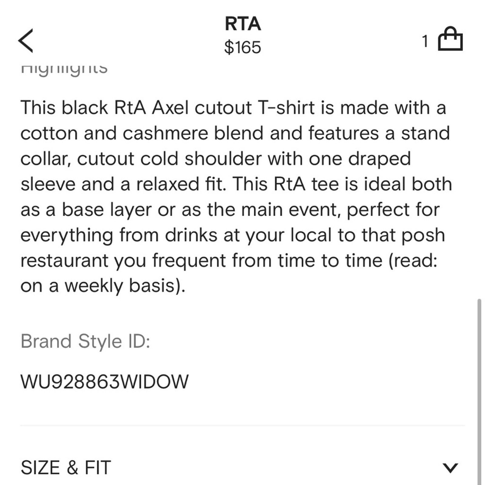 Rta RTA Axel tee Size XS / US 0-2 / IT 36-38 - 3 Thumbnail