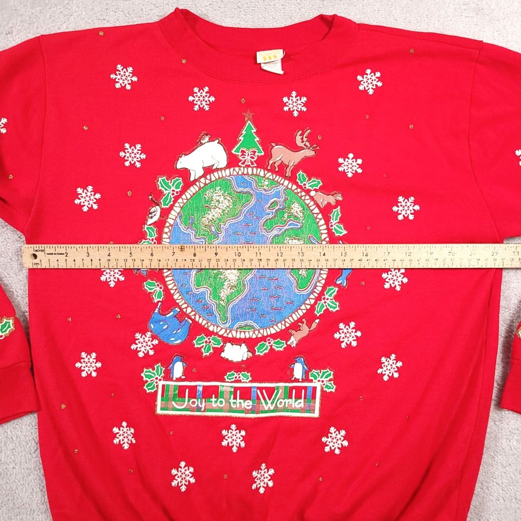 Vintage VINTAGE Holiday Time Shirt Mens M Red Christmas Sweatshirt Adults Acrylic Made USA Size US M / EU 48-50 / 2 - 7 Thumbnail