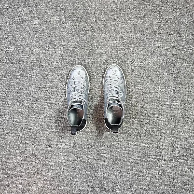 Louis Vuitton Louis Vuitton Black Silver High-Top Sneakers Size US 8 / EU 41 - 3 Thumbnail