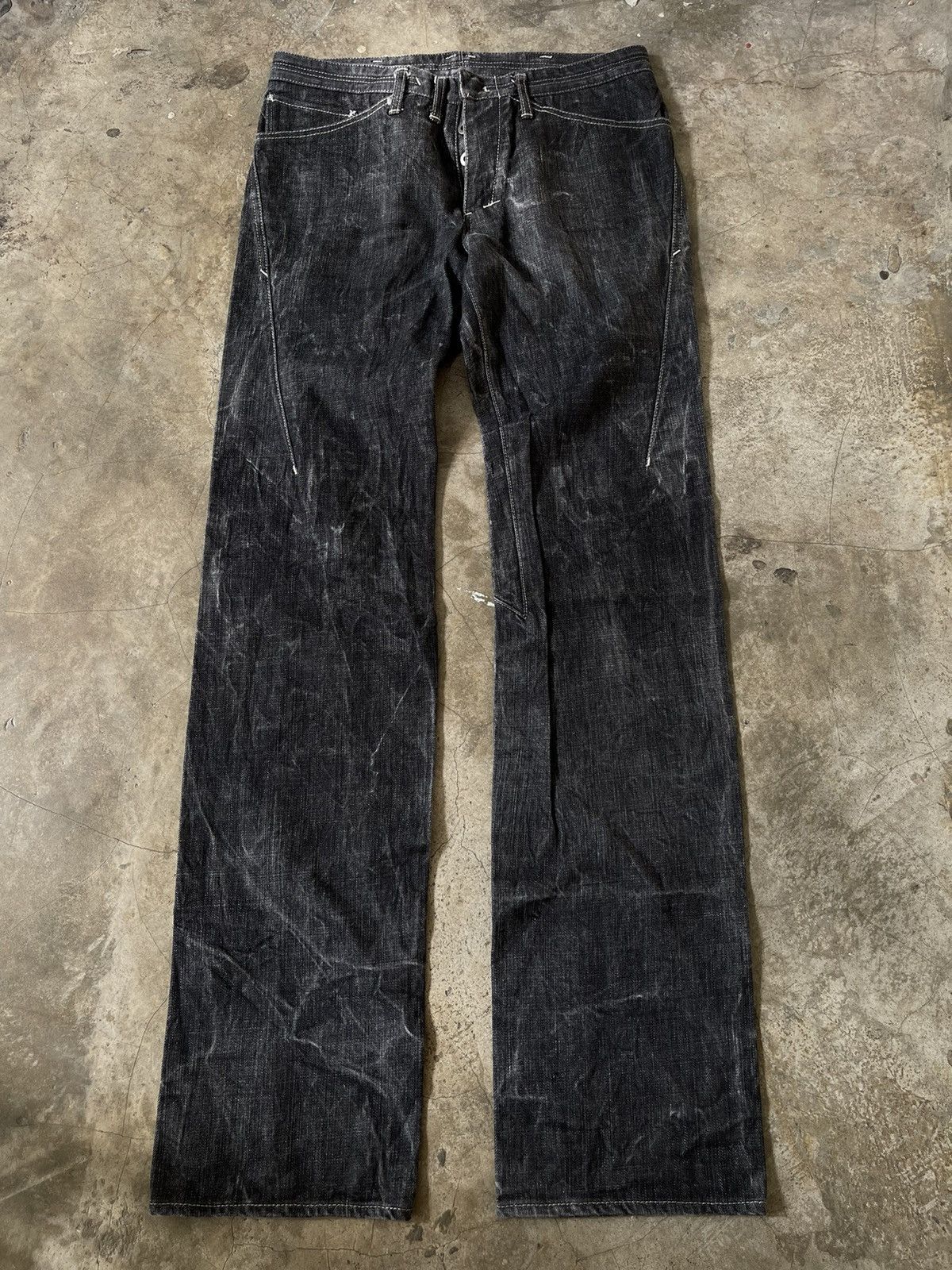 Y's Y’s Yohji Yamamoto Washed Biker Denim Pant Size US 32 / EU 48 - 3 Thumbnail