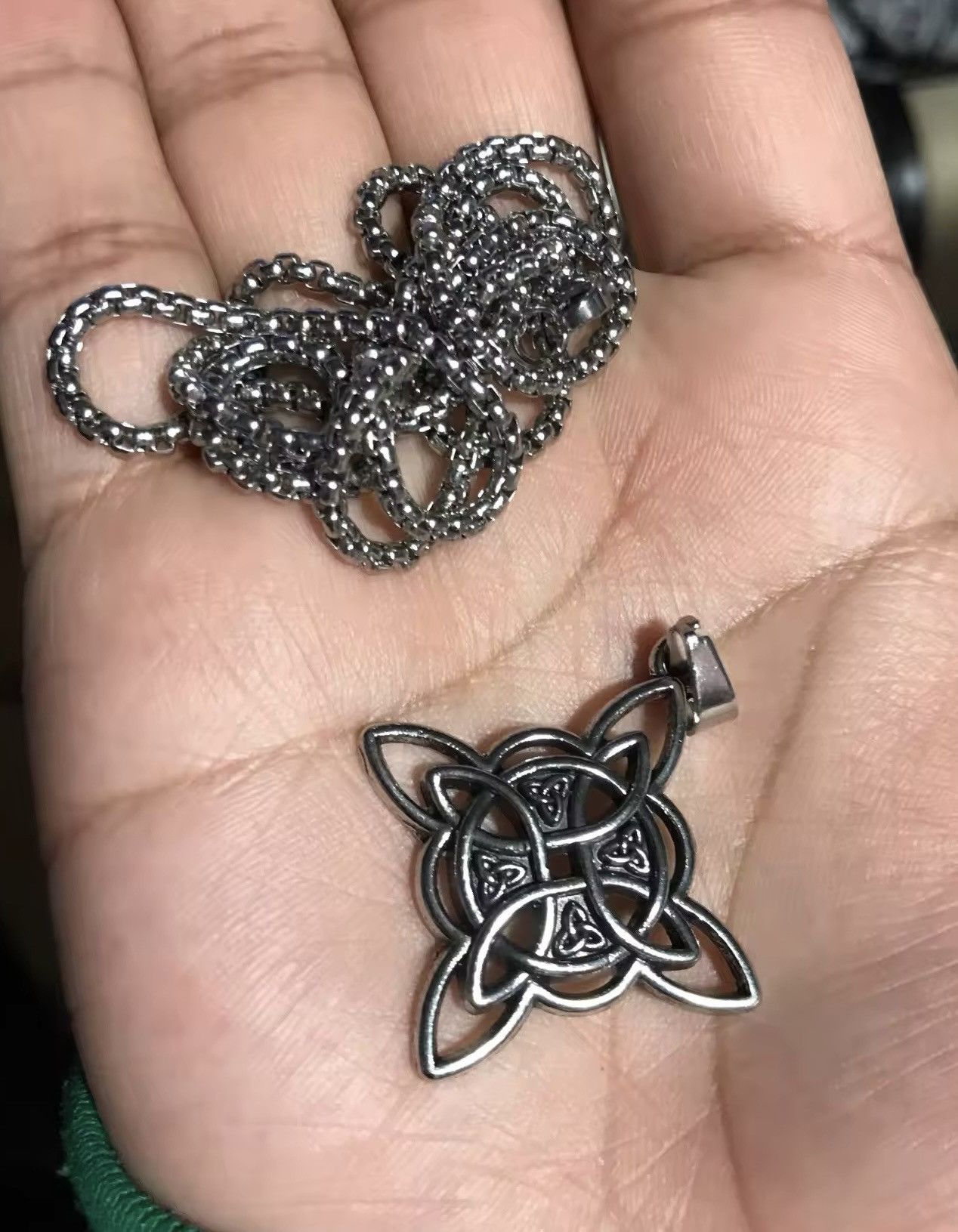 Jewelry Witchcraft Symbols Pendant Celtic Knot Necklace Size ONE SIZE - 7 Thumbnail