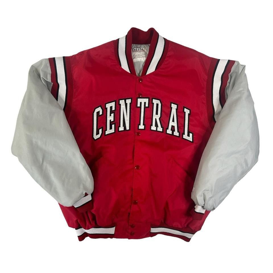 Delong × Vintage 90’s Vintage Central Bomber Jacket Size US XL / EU 56 / 4 - 1 Thumbnail