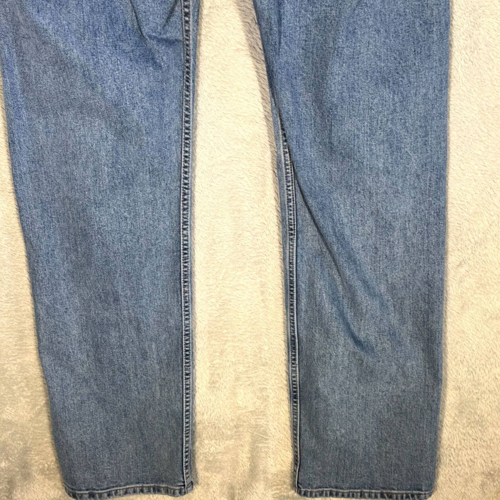 Levi's Levi’s 505 Jeans Mens Regular Straight Mid-Rise 38x34 Blue Denim Stretch Size US 38 / EU 54 - 5 Thumbnail