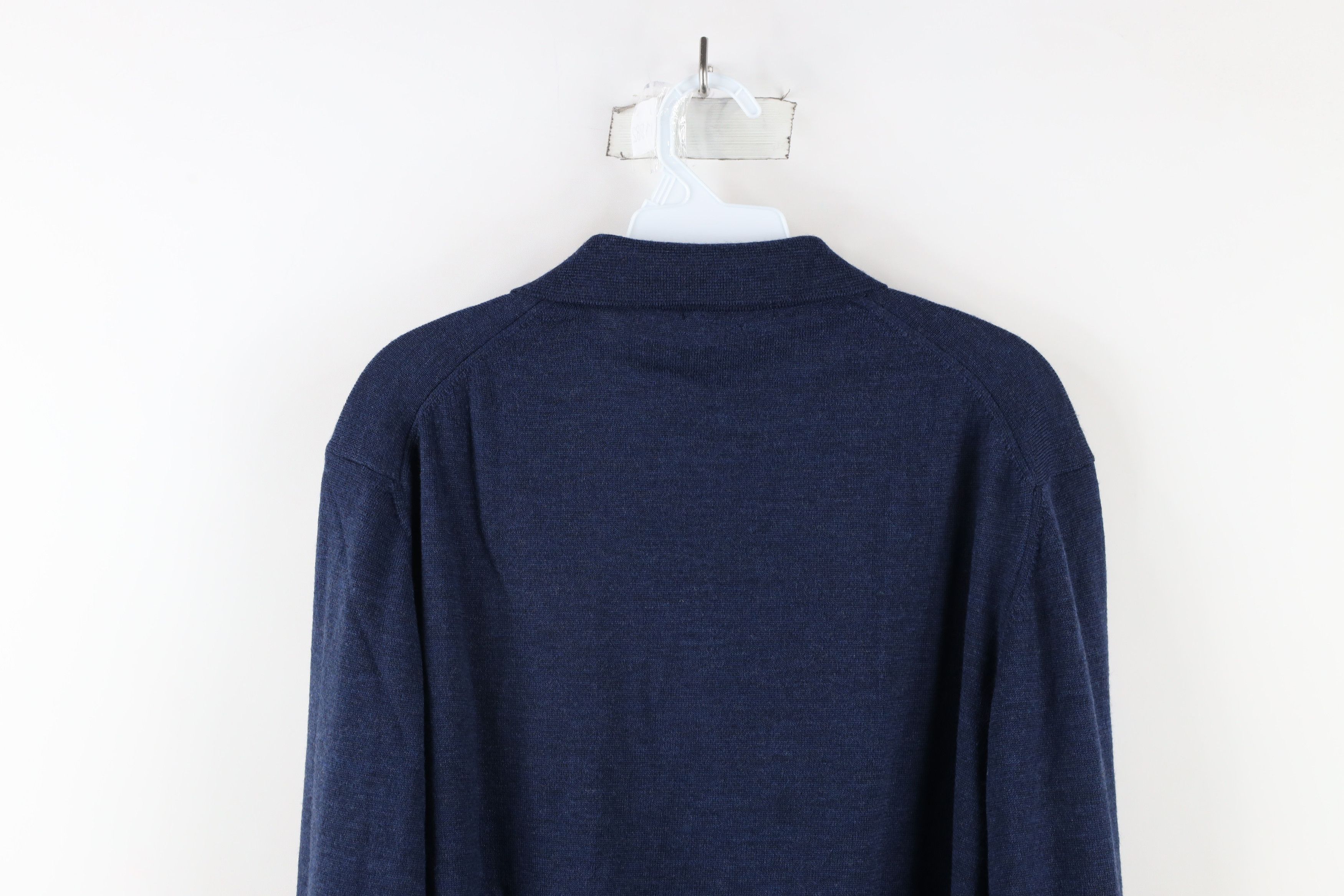 Vintage Vintage 90s Streetwear Merino Wool Knit Collared Sweater Size US L / EU 52-54 / 3 - 7 Thumbnail