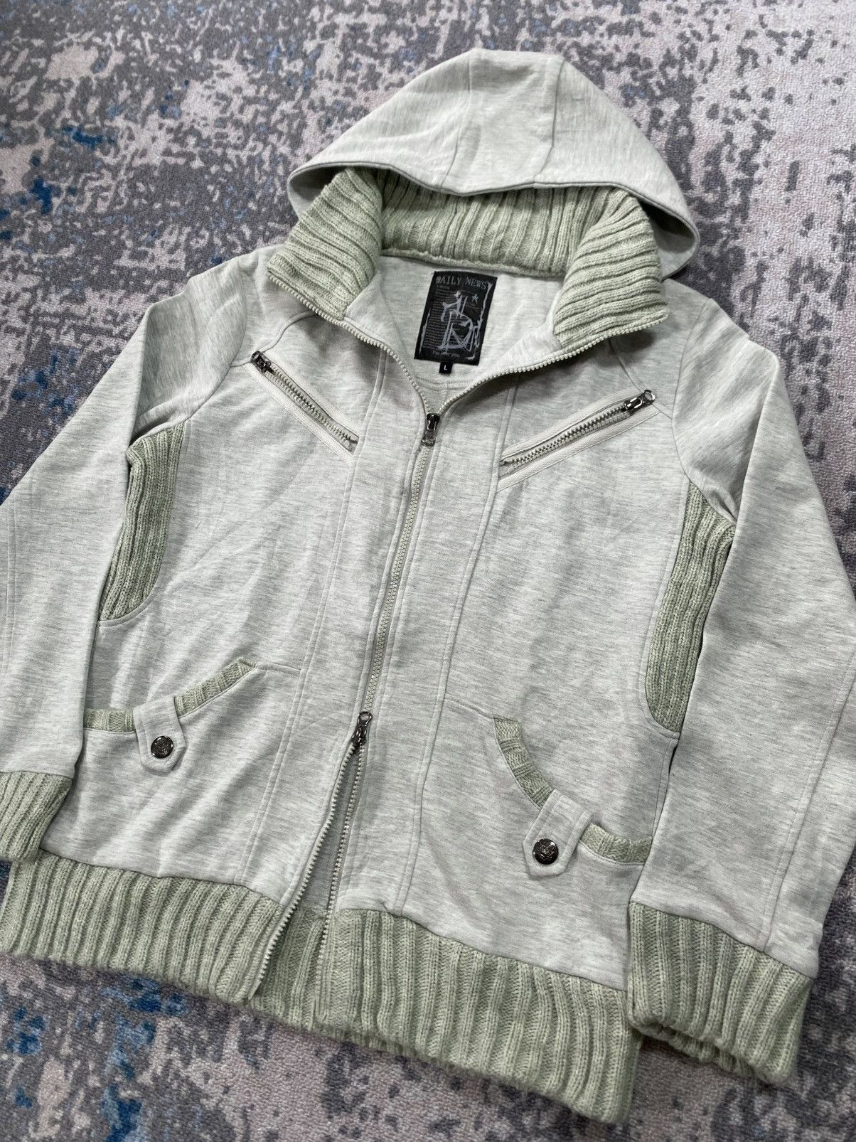 If Six Was Nine Japanes Daily News Vkei Gothic Style Zip Hoodie Size US L / EU 52-54 / 3 - 3 Thumbnail