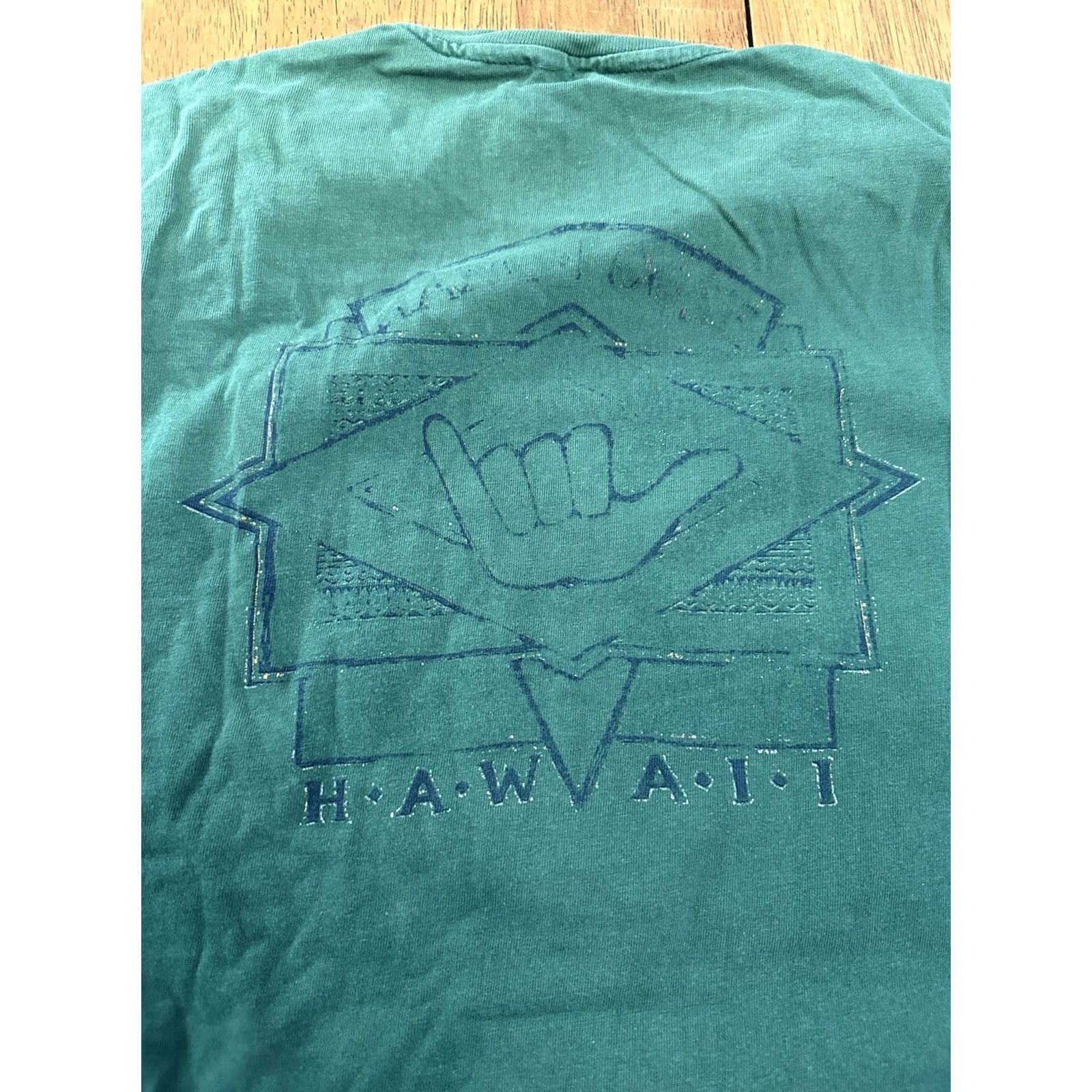 Vintage VINTAGE Hang Loose Hawaii T Shirt Large Green 80s Mens Size US L / EU 52-54 / 3 - 2 Thumbnail