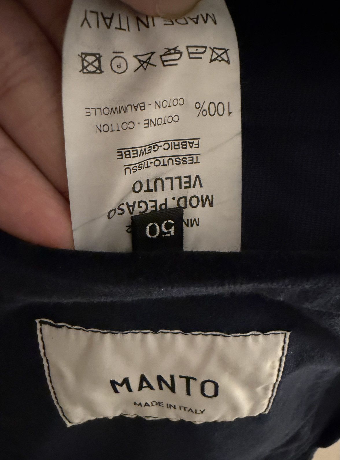 Other MANTO Men's Navy Velvet Jacket Sz 50 IT / M US - NWT - MINT Size US M / EU 48-50 / 2 - 14 Thumbnail