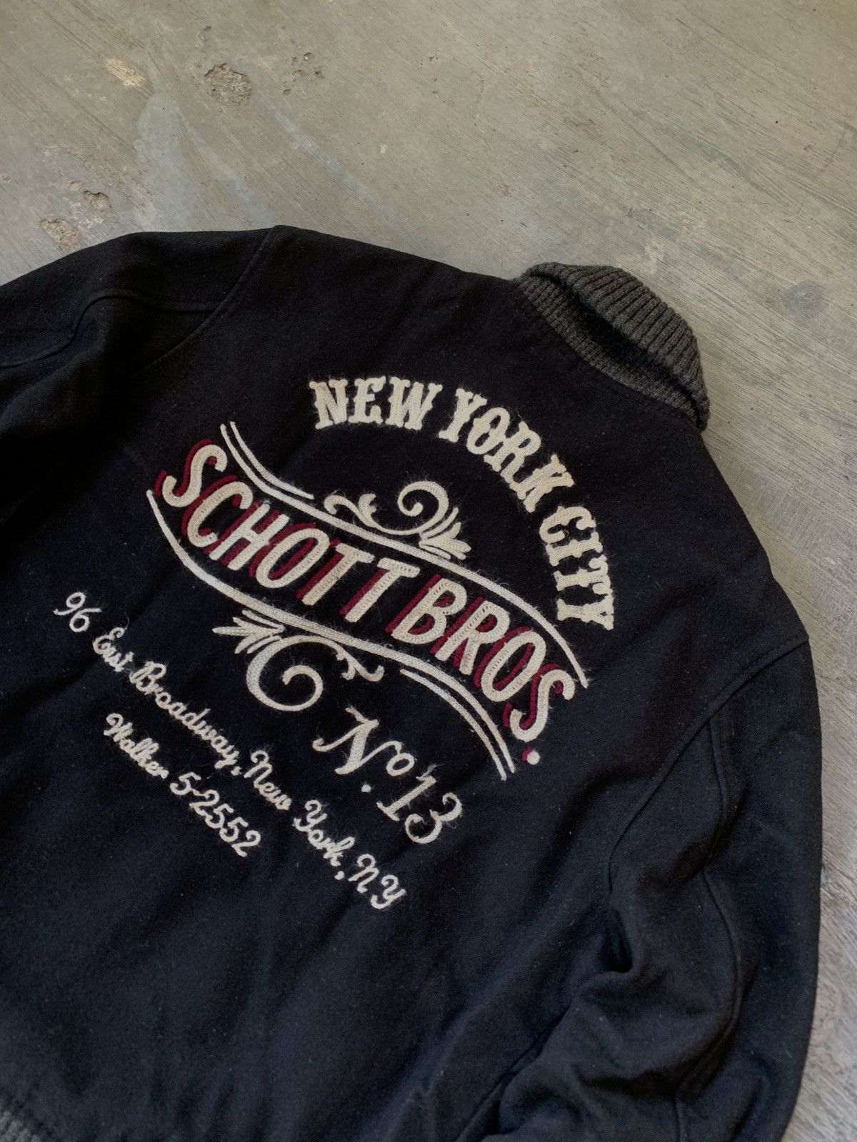 Schott × Vintage Schott Bros NYC Shawl Collar Stadium Varsity Wool Jacket Size US M / EU 48-50 / 2 - 5 Thumbnail