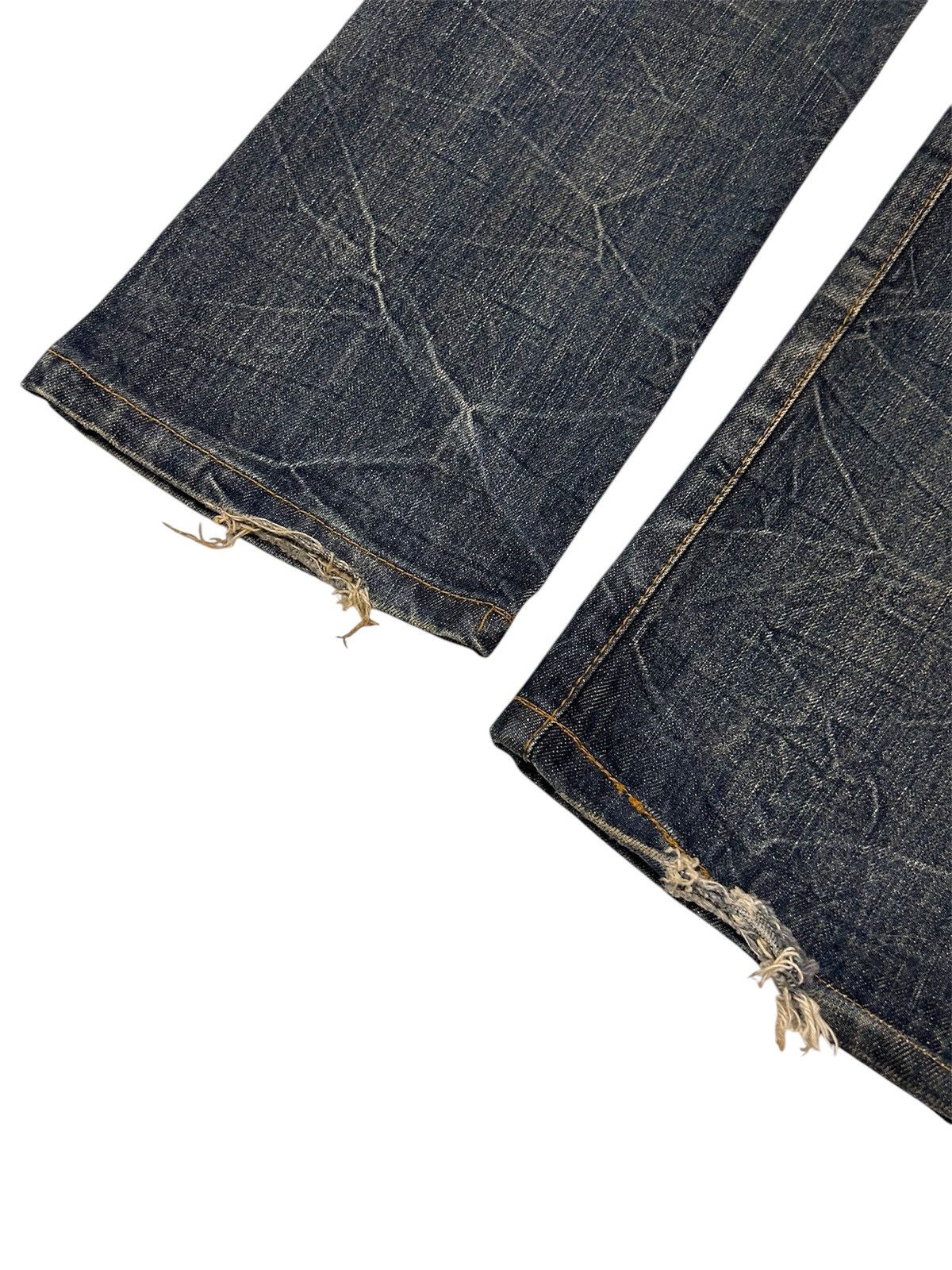 Japanese Brand × Vintage 💥Vintage K.U.I Japanese Denim Mud Wash Distressed Jeans Size US 32 / EU 48 - 13 Thumbnail