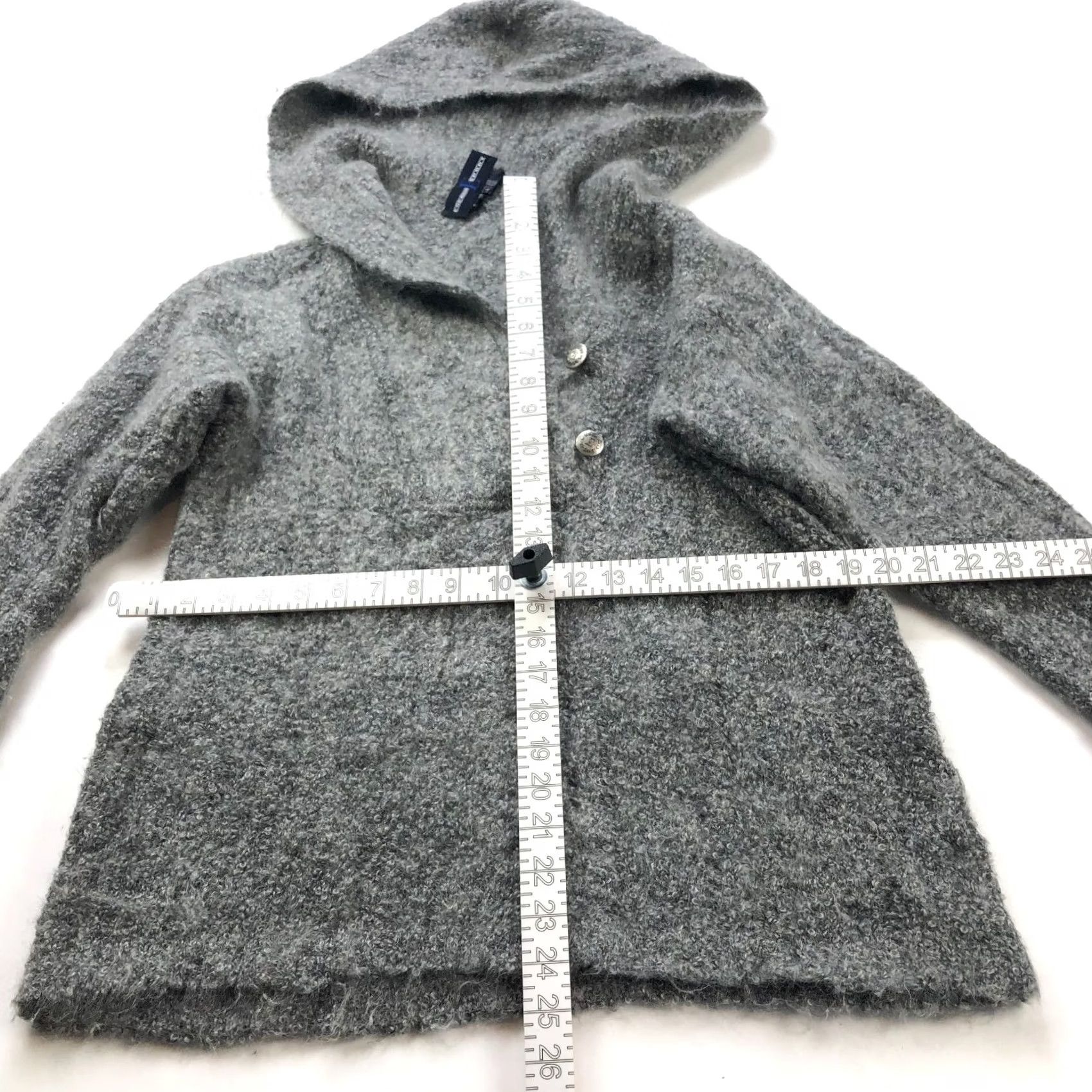 Escada Escada Sport Sweater Hoodie V-Neck Mohair Wool Made In Italy Gray Small Womens Pullover Casual, Classic, 90s? (adjusted) Size S / US 4 / IT 40 - 3 Thumbnail