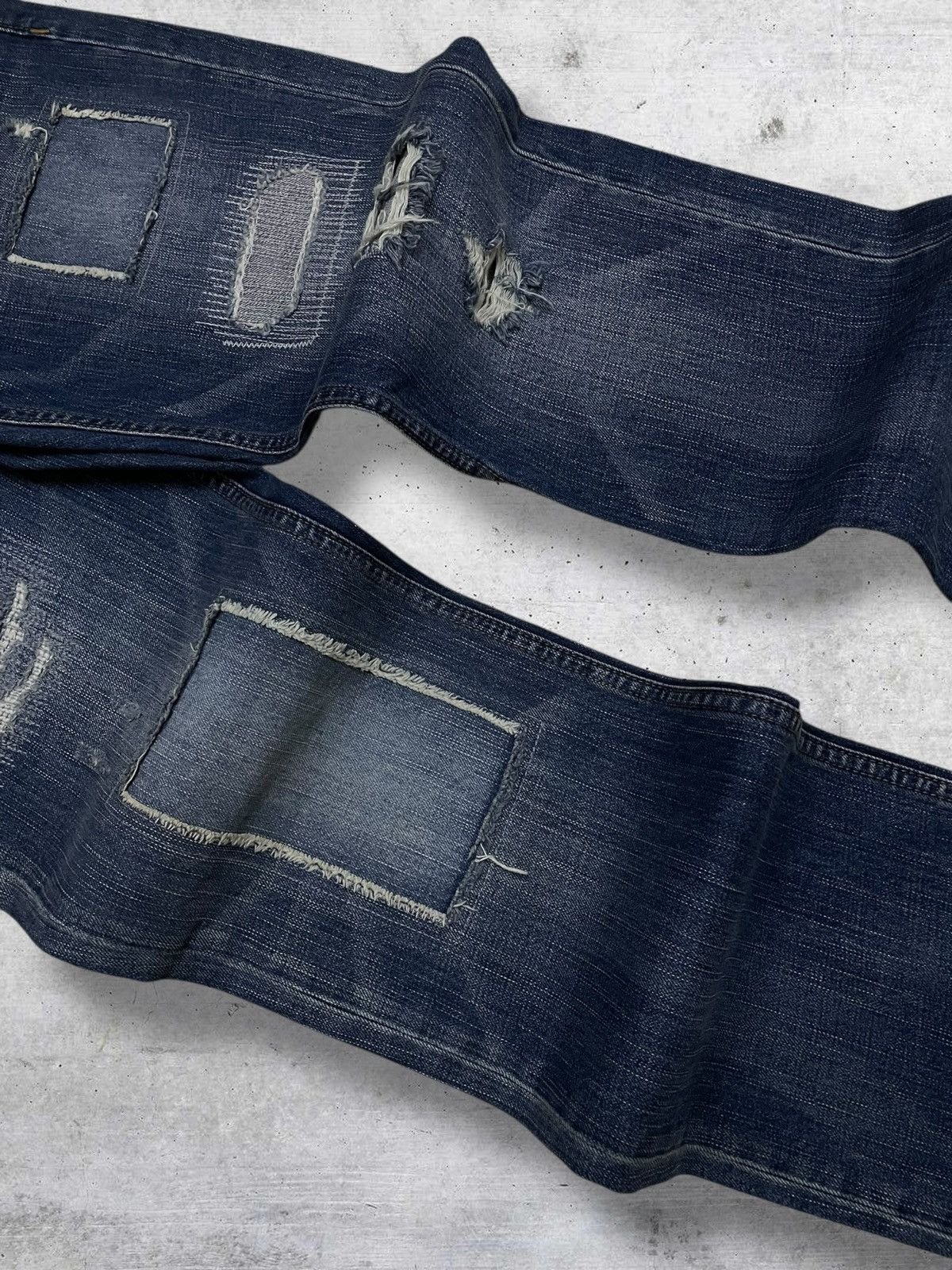 Japanese Brand VINTAGE AMERICAN EAGLE RARE DESIGN PATCHWORK RIPPED DENIM Size US 31 - 6 Thumbnail