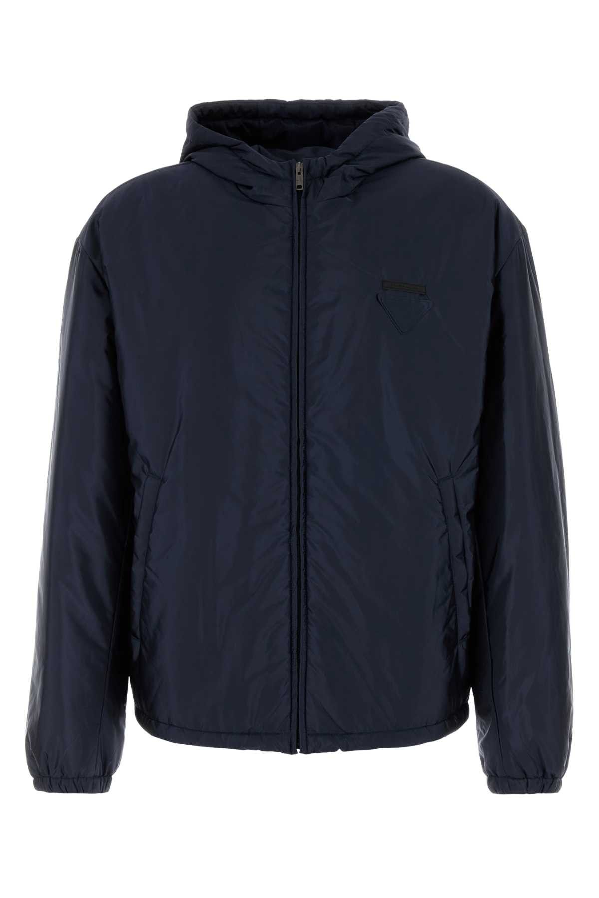 Prada Navy Blue Re-Nylon Padded Jacket Size US L / EU 52-54 / 3 - 1 Thumbnail