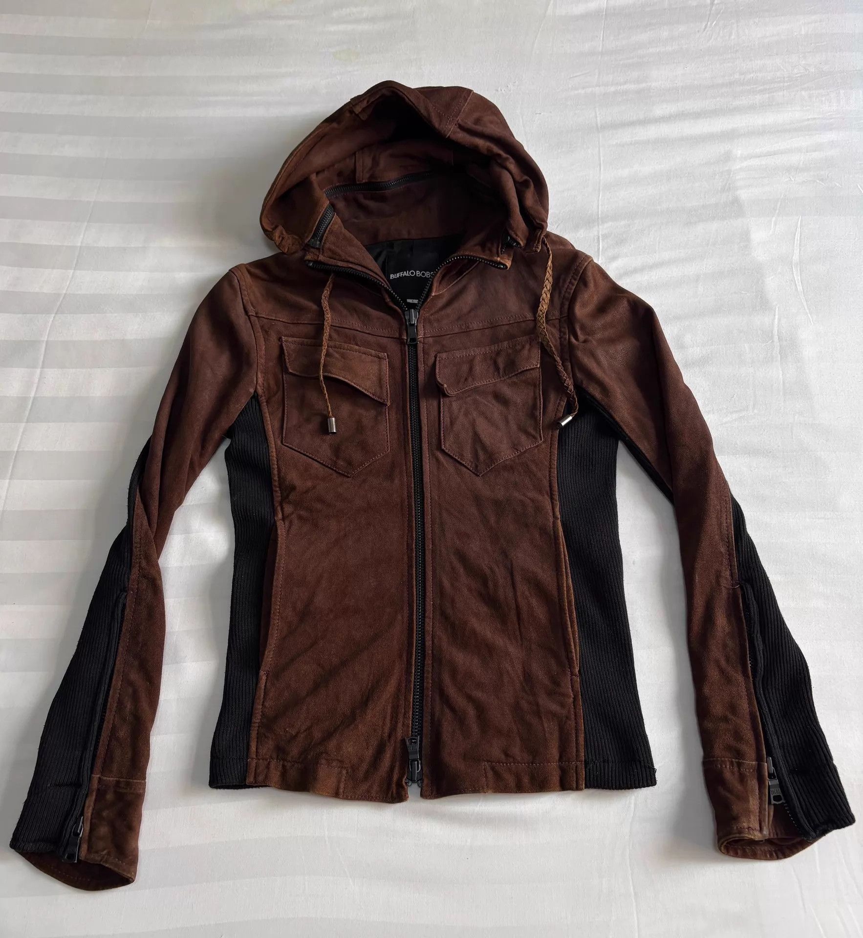 BUFFALO BOBS Buffalo Bobs vintage suede knit panel double zip jacket Size US S / EU 44-46 / 1 - 2 Thumbnail