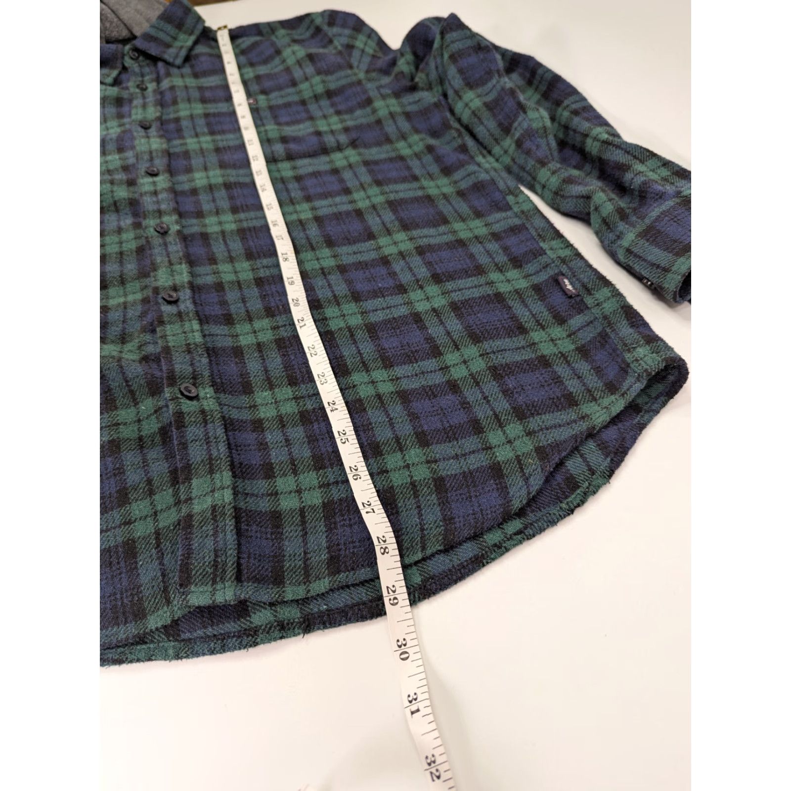 Aeropostale Aeropostale Shirt Mens Large Hooded Flannel Plaid Green Blue Long Sleeve Button-Up Areo Classic Casual Workwear Size US L / EU 52-54 / 3 - 4 Thumbnail