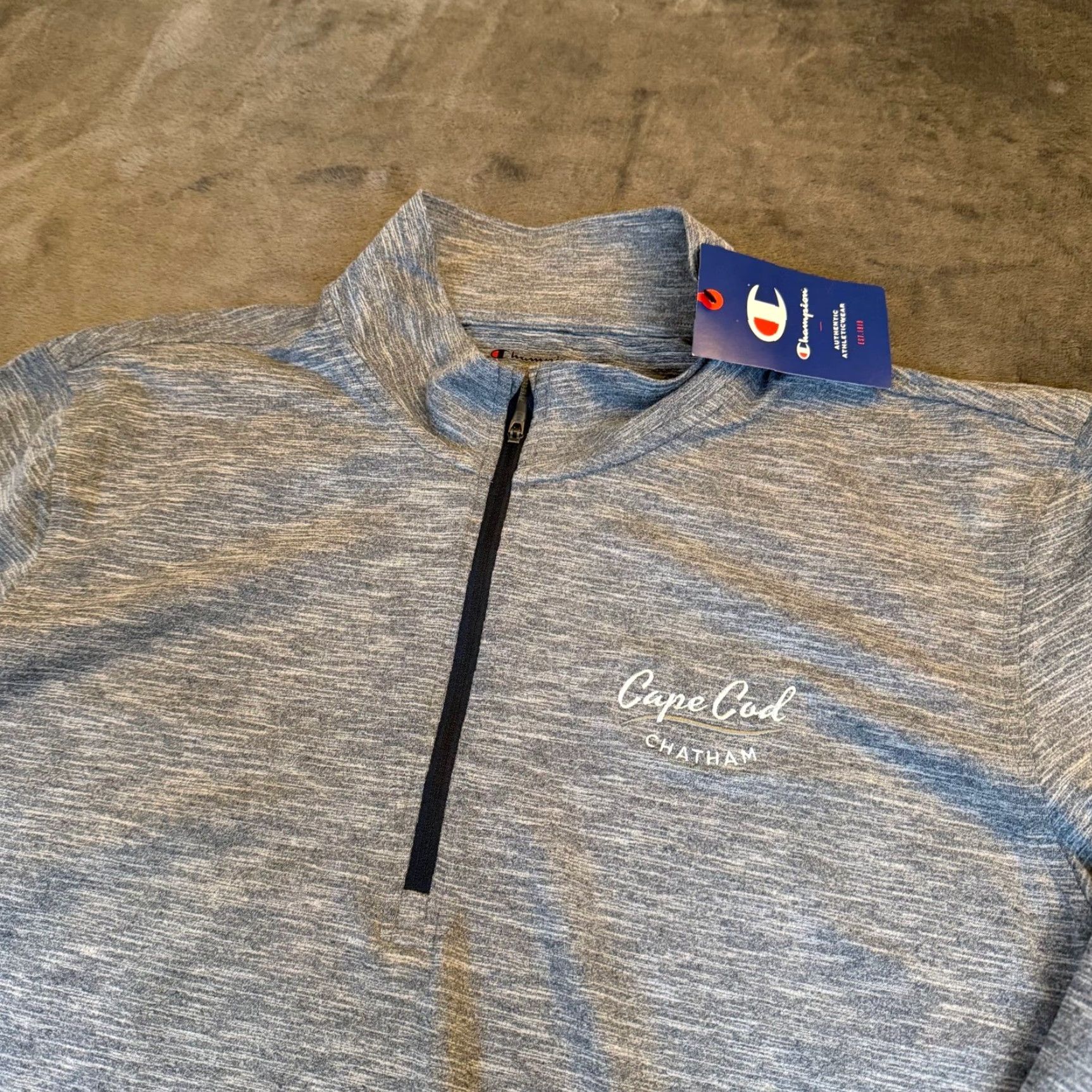 Champion Champion Cape Cod Chatham Quarter Zip Pullover Grey Space Dye Mens L NWT Size US L / EU 52-54 / 3 - 2 Thumbnail