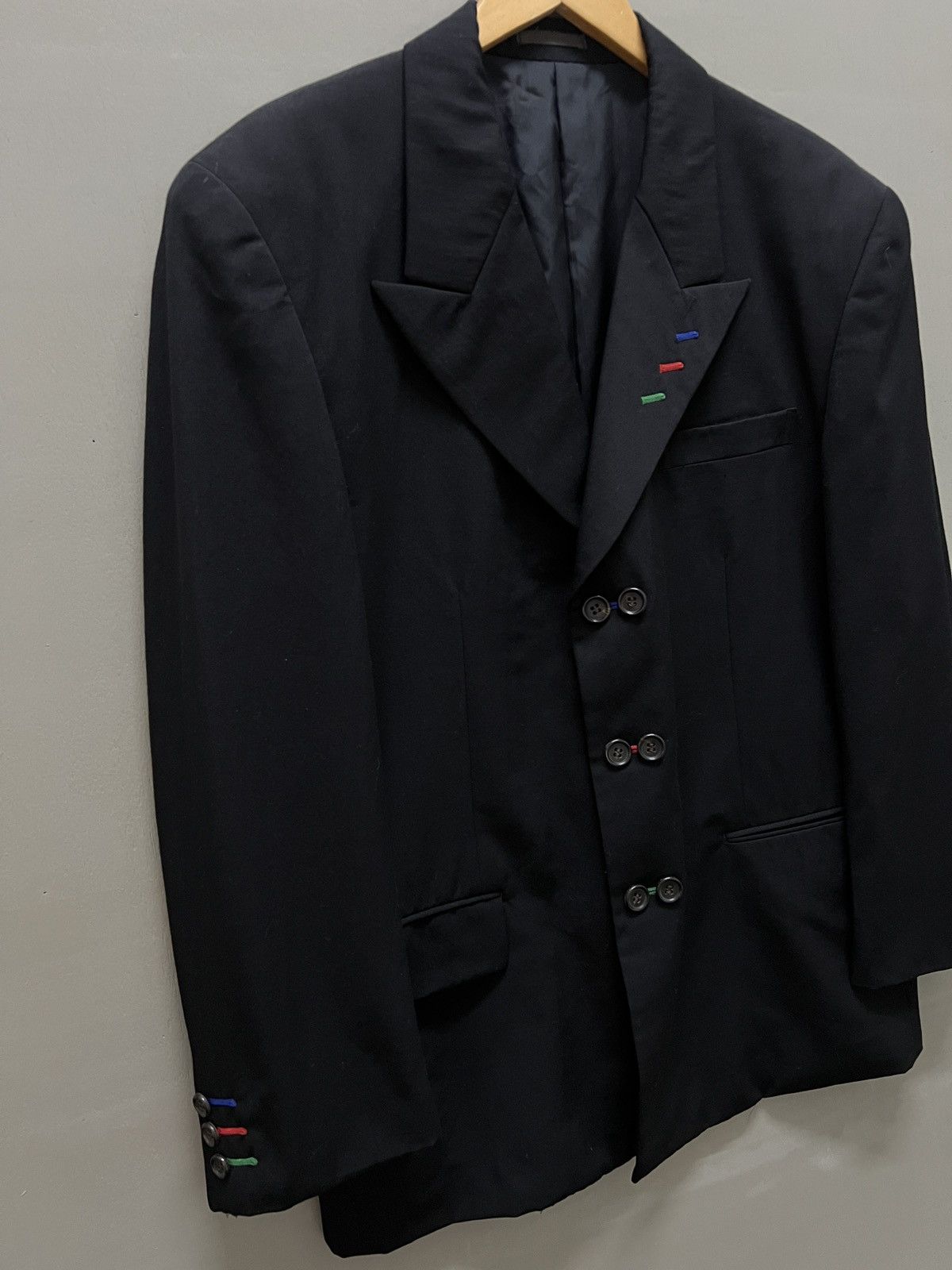 Comme des Garcons Homme Plus Vintage 1988 Comme Des Garçons black Wool Blazer Size 42R - 2 Thumbnail